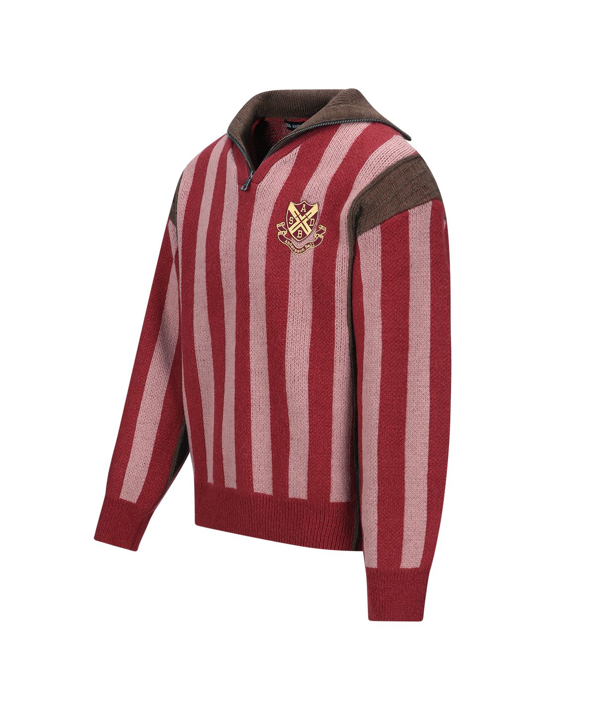 앤더슨벨(ADSB ANDERSSON BELL) ADSB HALF ZIP-UP EMBLEM SWEATER atb1370m(RED)