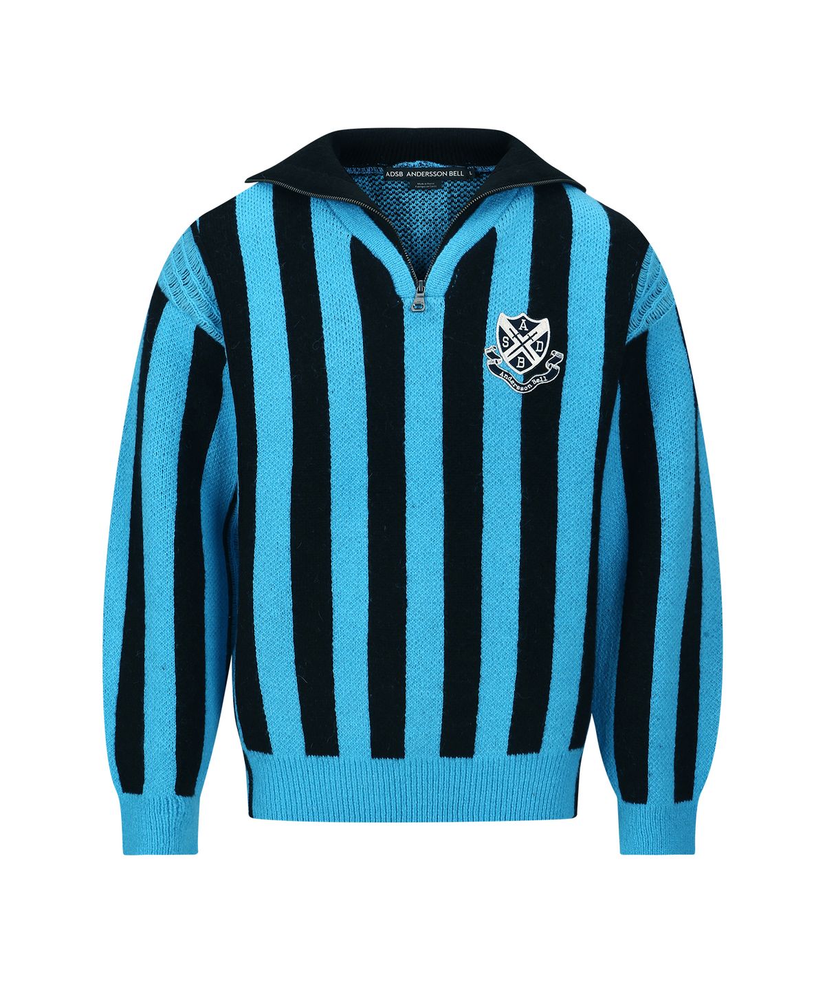 앤더슨벨(ADSB ANDERSSON BELL) ADSB HALF ZIP-UP EMBLEM SWEATER atb1370m(BLUE)