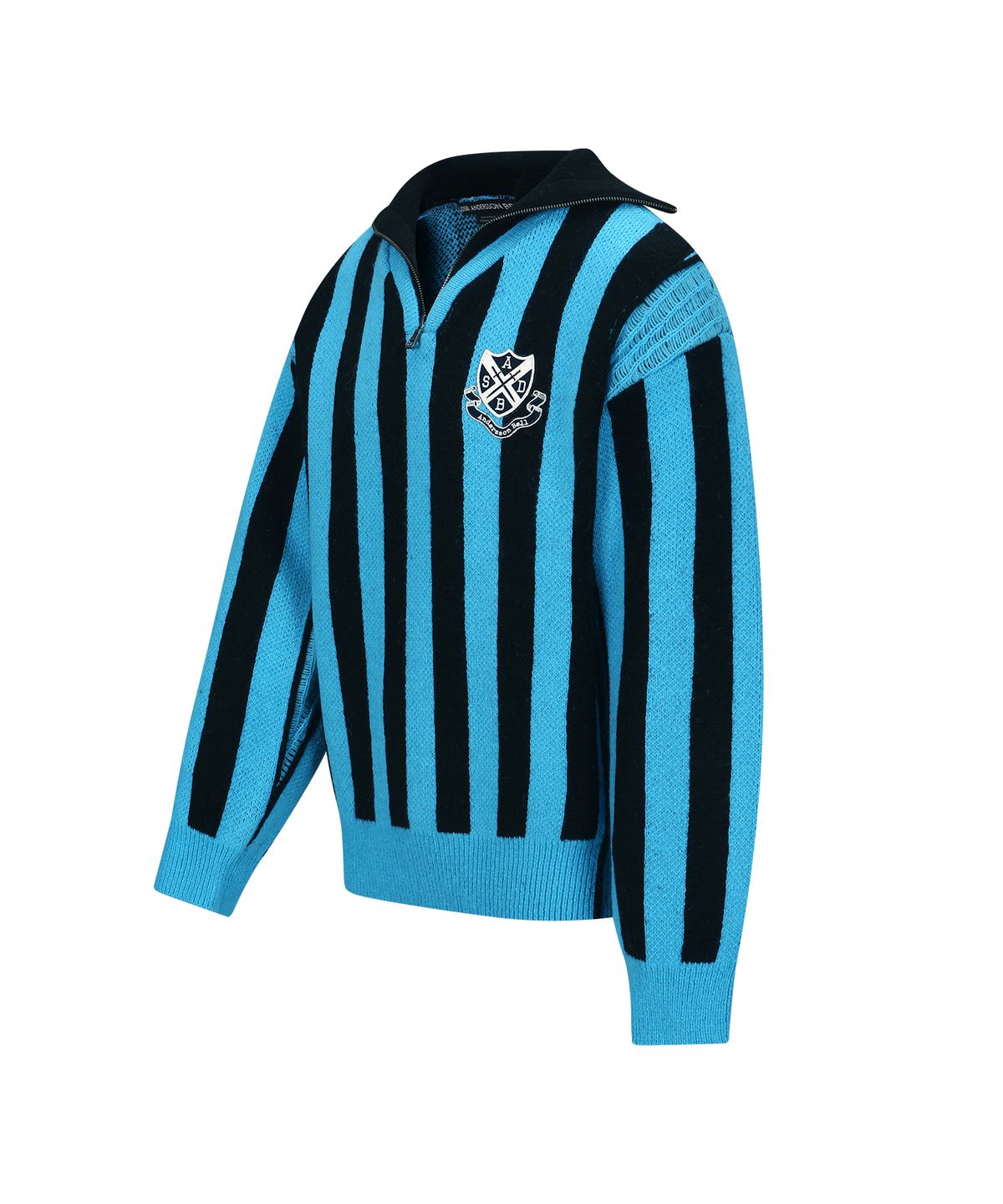 앤더슨벨(ADSB ANDERSSON BELL) ADSB HALF ZIP-UP EMBLEM SWEATER atb1370m(BLUE)