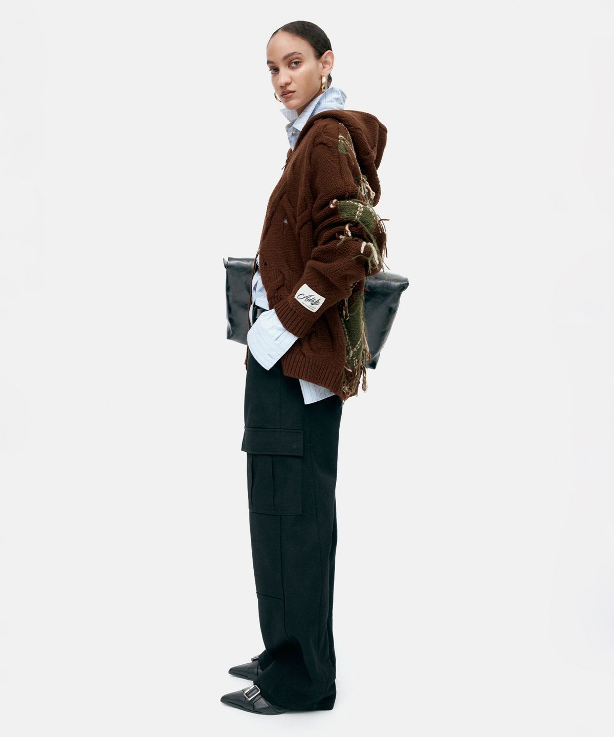앤더슨벨(ADSB ANDERSSON BELL) UNISEX ARGYLE FISHERMAN HOOD ZIP-UP atb1347u(BROWN)