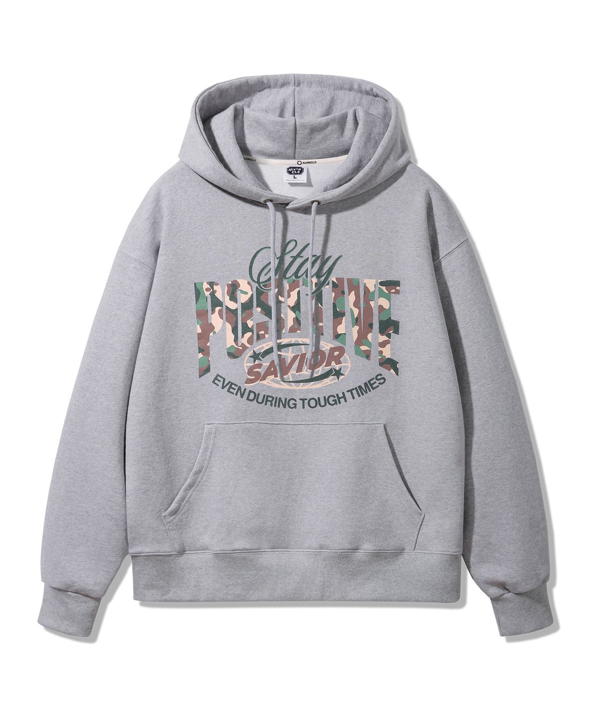 앨빈클로(ALVINCLO) CAMO POSITIVE 오버핏 후드티 AVH282 (2 COLOR)