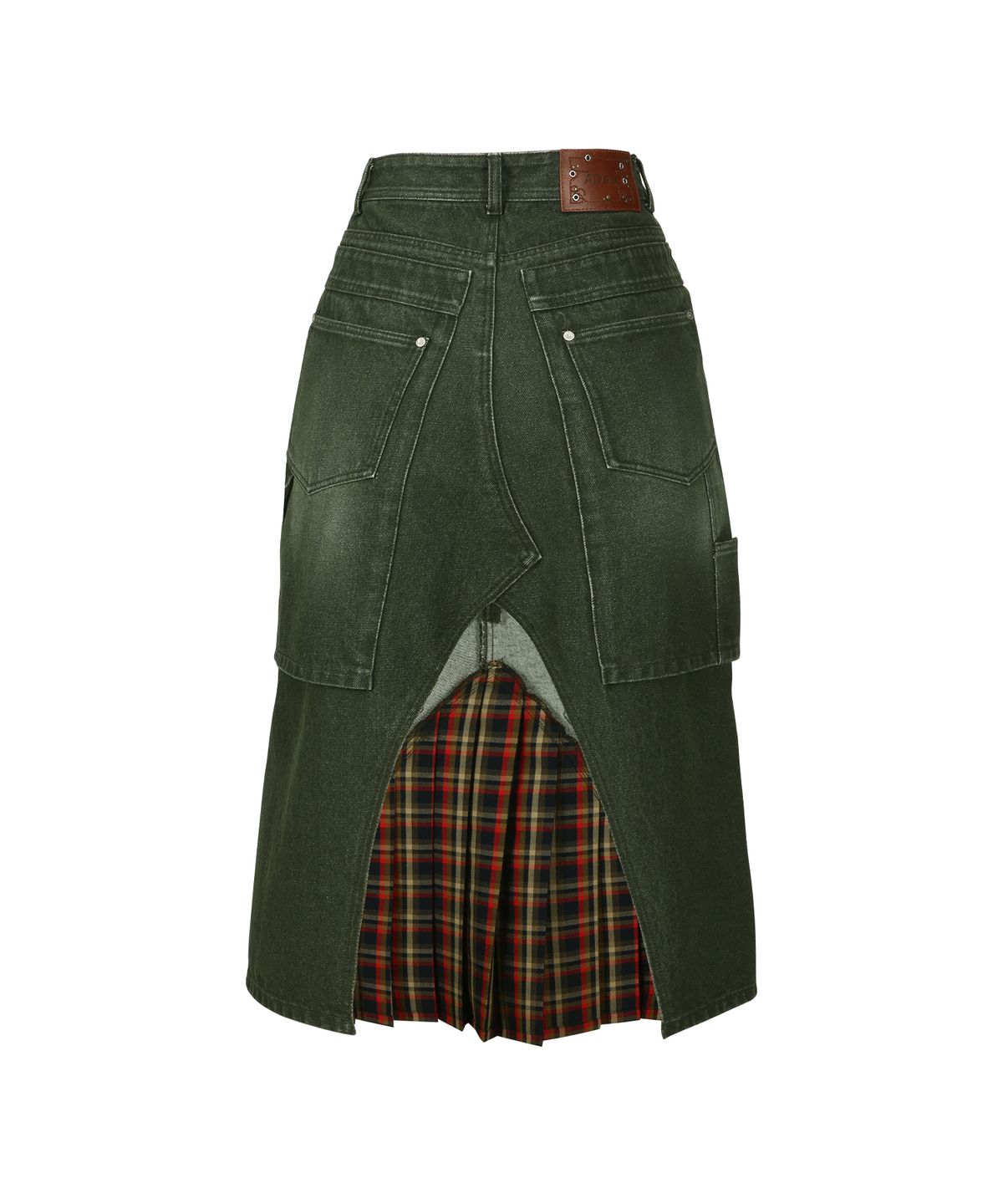 앤더슨벨(ADSB ANDERSSON BELL) RAPTOR LAYERED PLEATS SKIRT apa860w(WASHED GREEN)