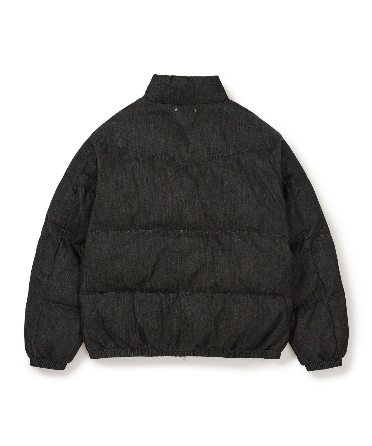 웨스트 그랜드 블러바드(WEST GRAND BOULEVARD) 몬스트로 크롭 데님 푸퍼 자켓 WASHED BLACK