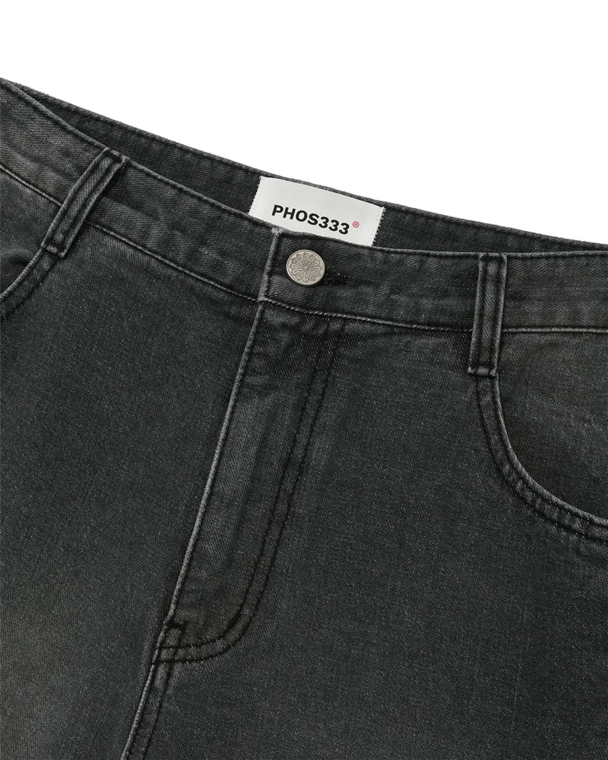 포스333(PHOS333) Two tone Panel Jean/Black