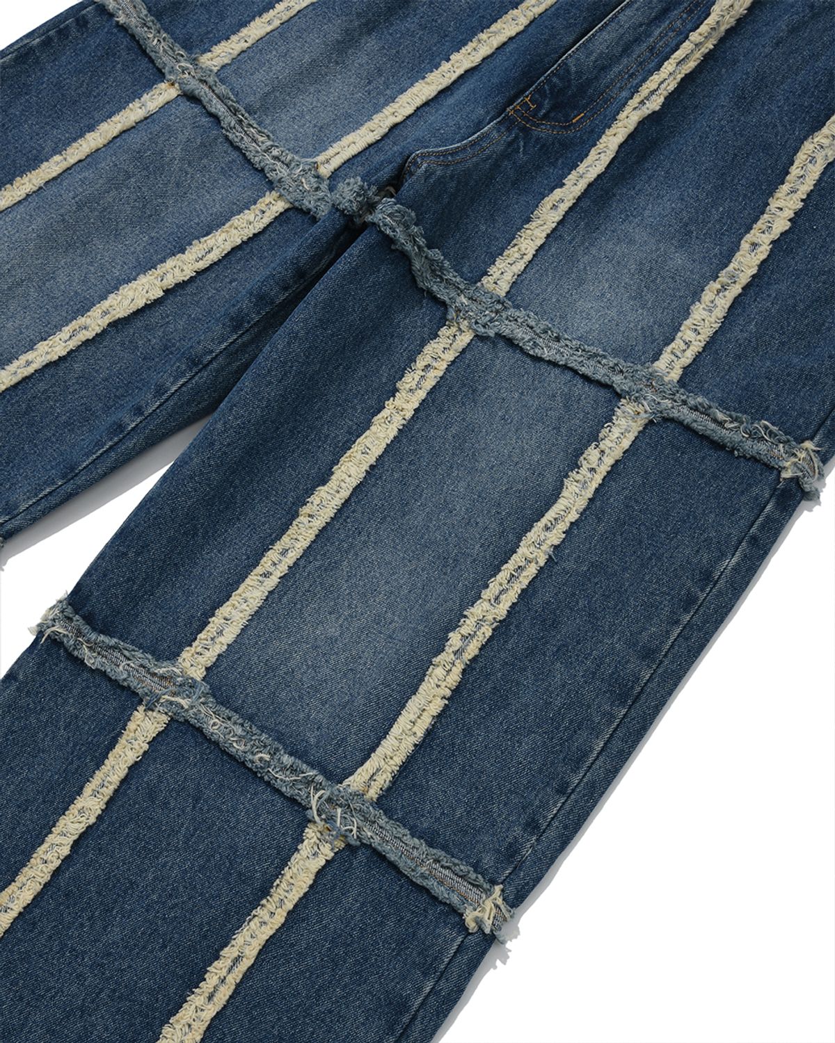 포스333(PHOS333) Patchwork washed Jeans