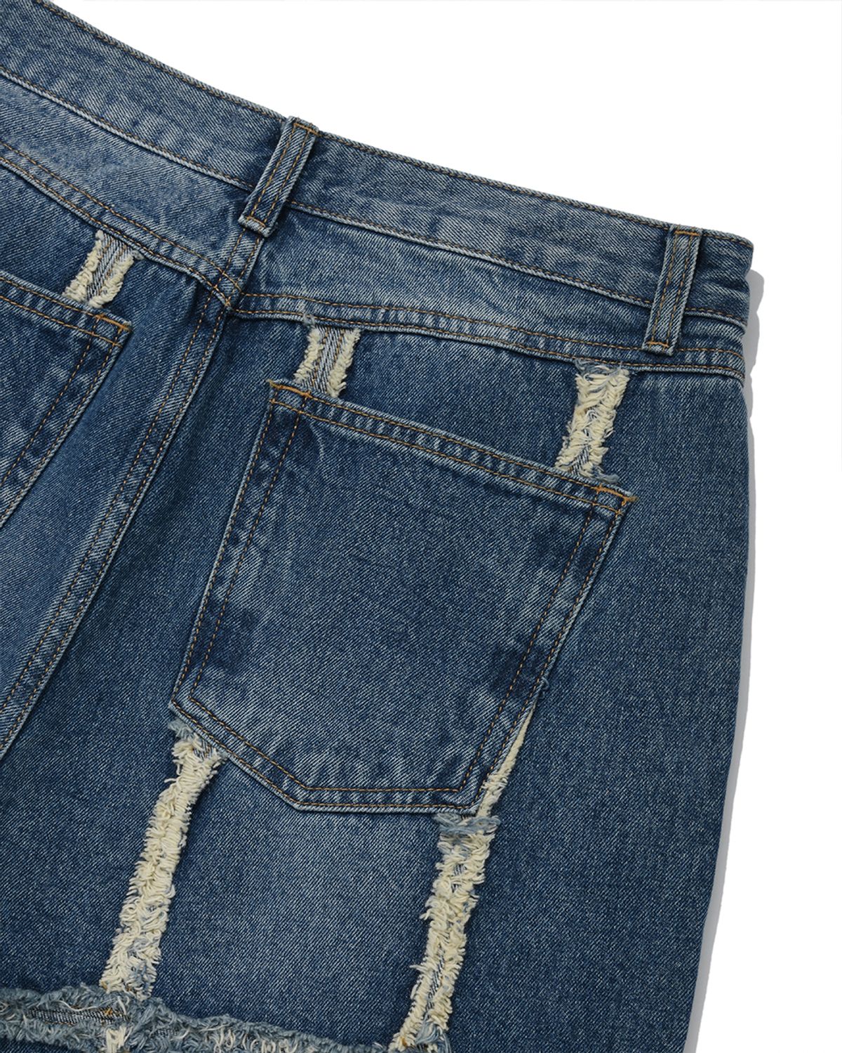포스333(PHOS333) Patchwork washed Jeans
