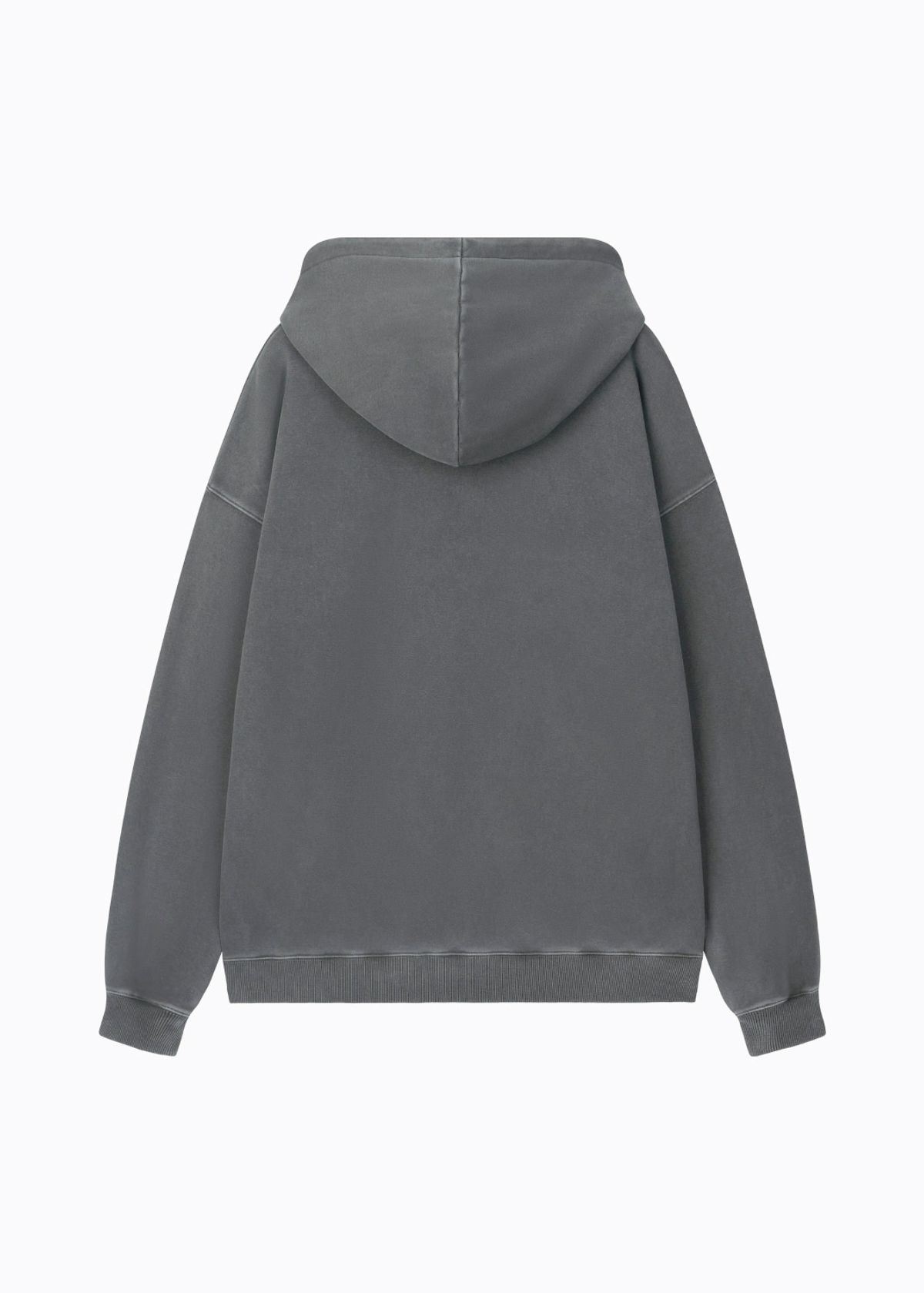 라임라잇 어패럴(LIMELIGHT APPAREL) 어패럴 피그먼트 아치 로고 오버사이즈 후디 (차콜/라임라잇)