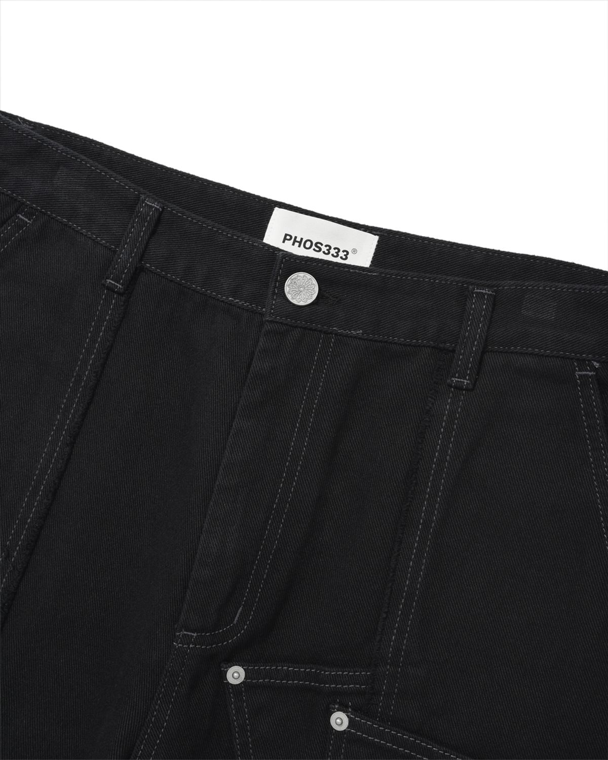 포스333(PHOS333) Double Pocket Incision Jeans/Black