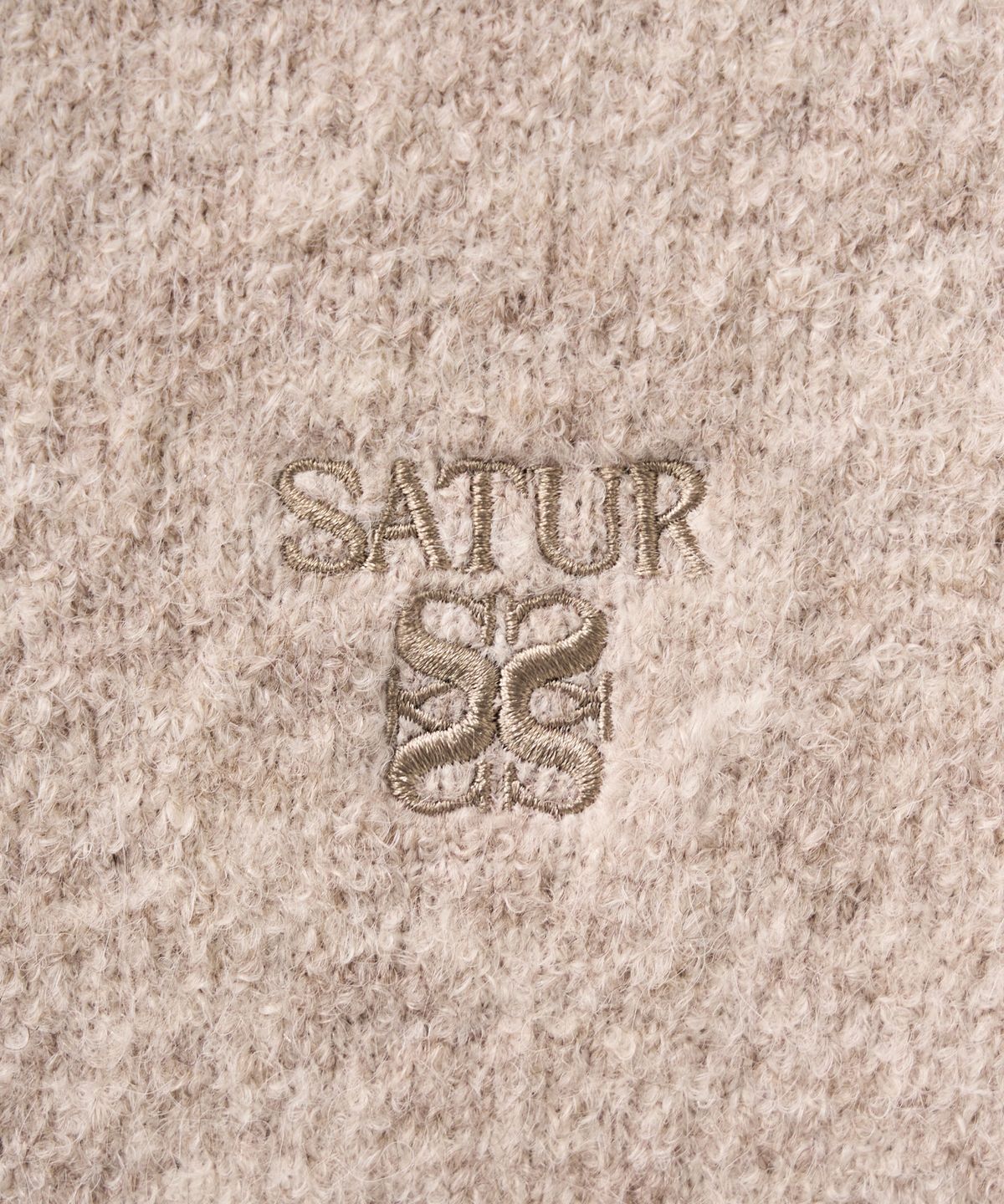 세터(SATUR) (W) 로턴 부클 니트 집업 오트밀