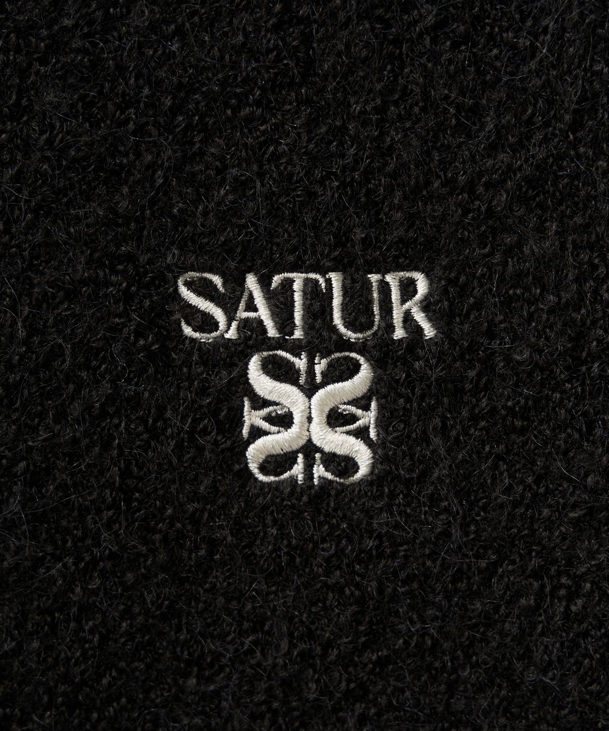 세터(SATUR) (W) 로턴 부클 니트 집업 블랙