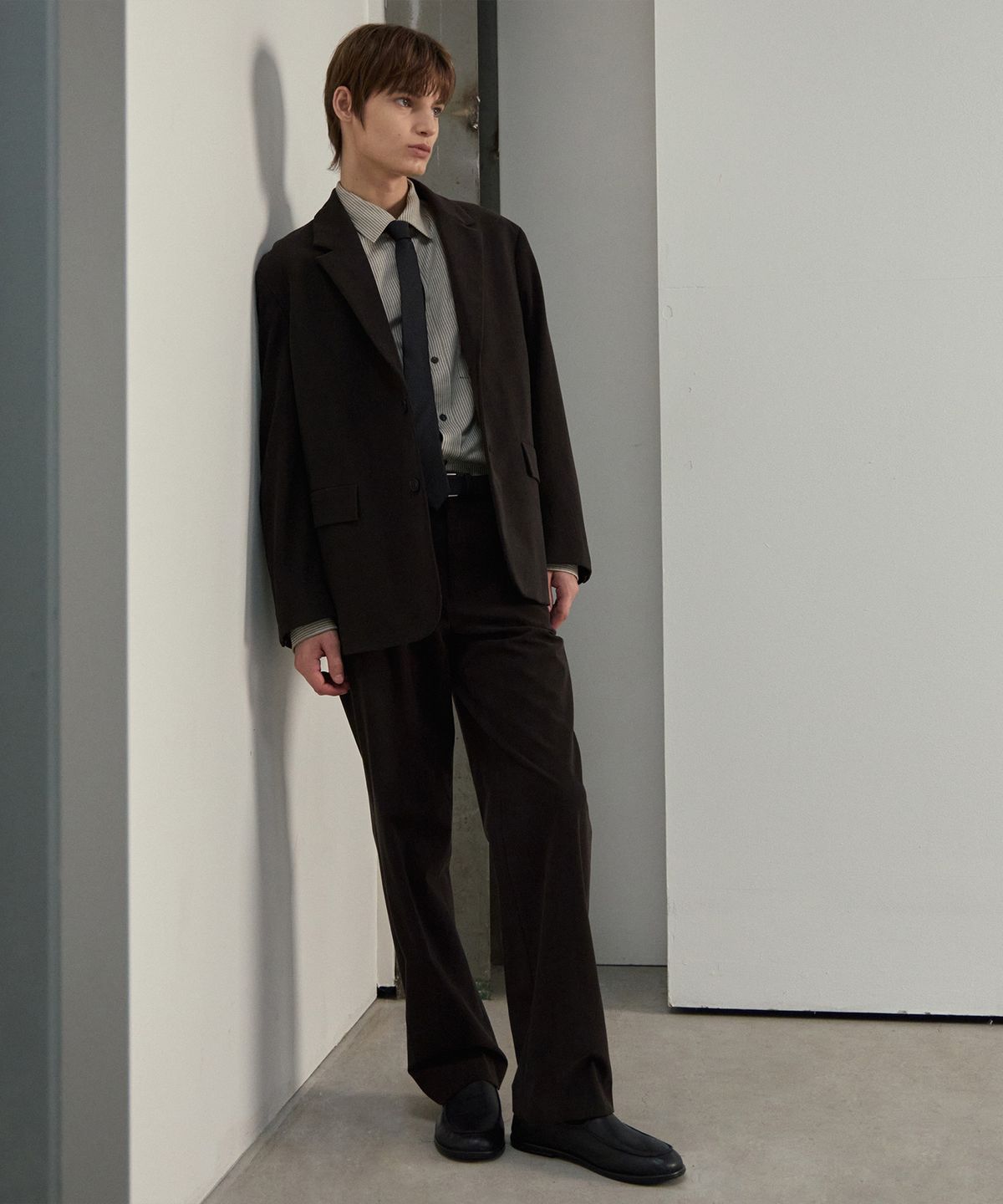 마인드브릿지(MINDBRIDGE) [COUTURE]세미와이드 코듀로이 밴딩 팬츠 - 2color
