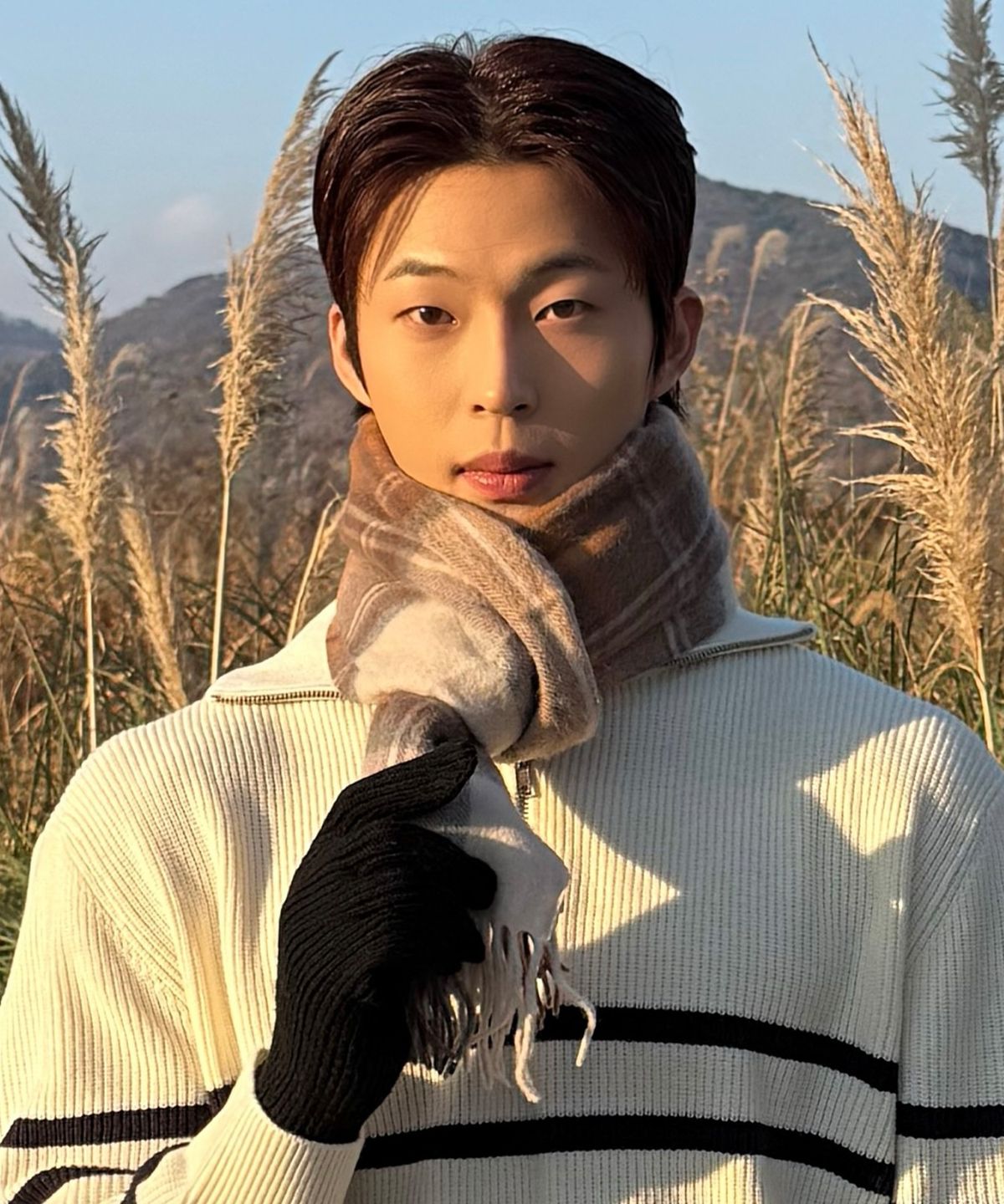 마인드브릿지(MINDBRIDGE) 100%울 체크 데일리 머플러 - 2color