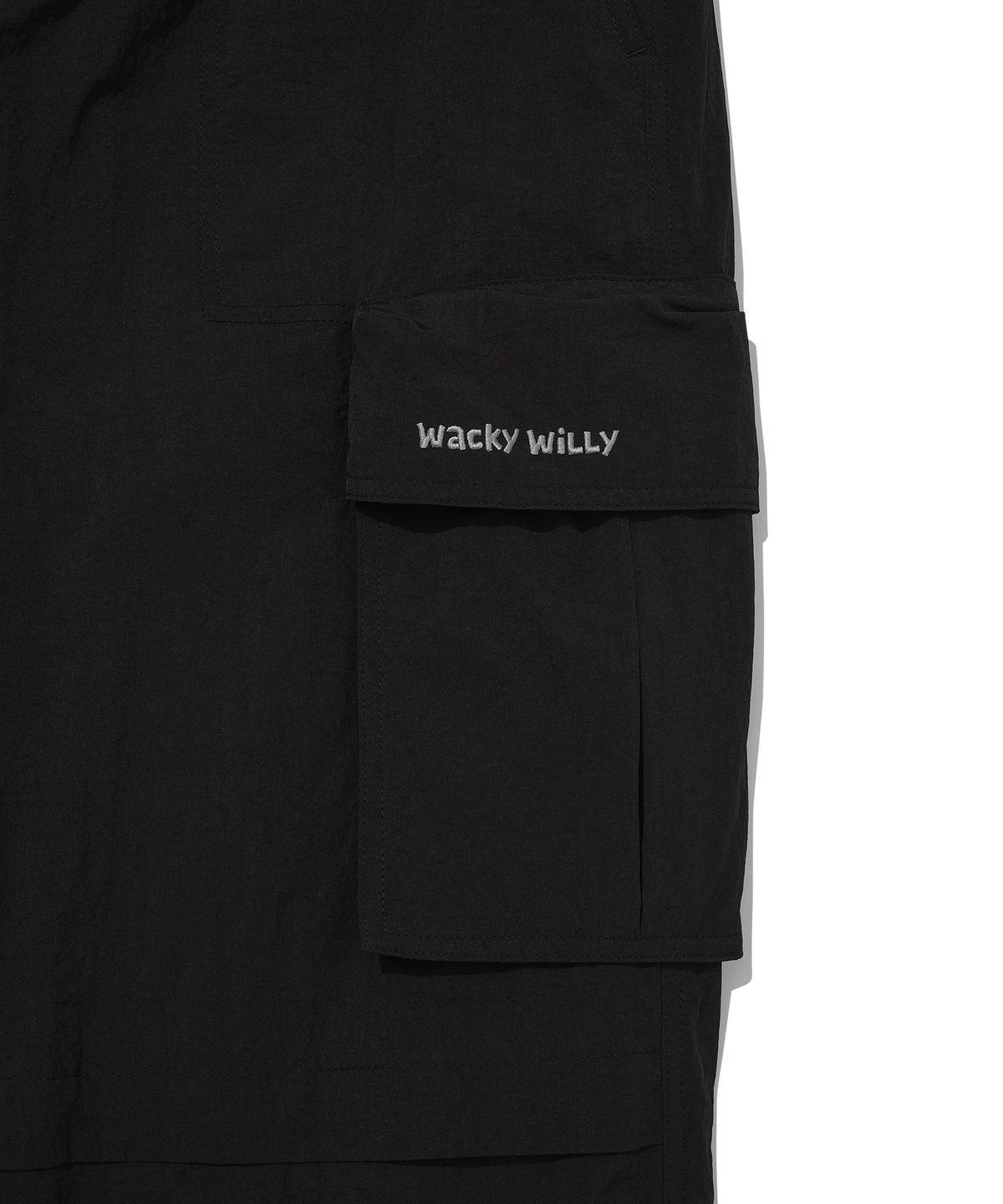 와키윌리(WACKY WILLY) 윈터 파라슈트 카고 팬츠 블랙
