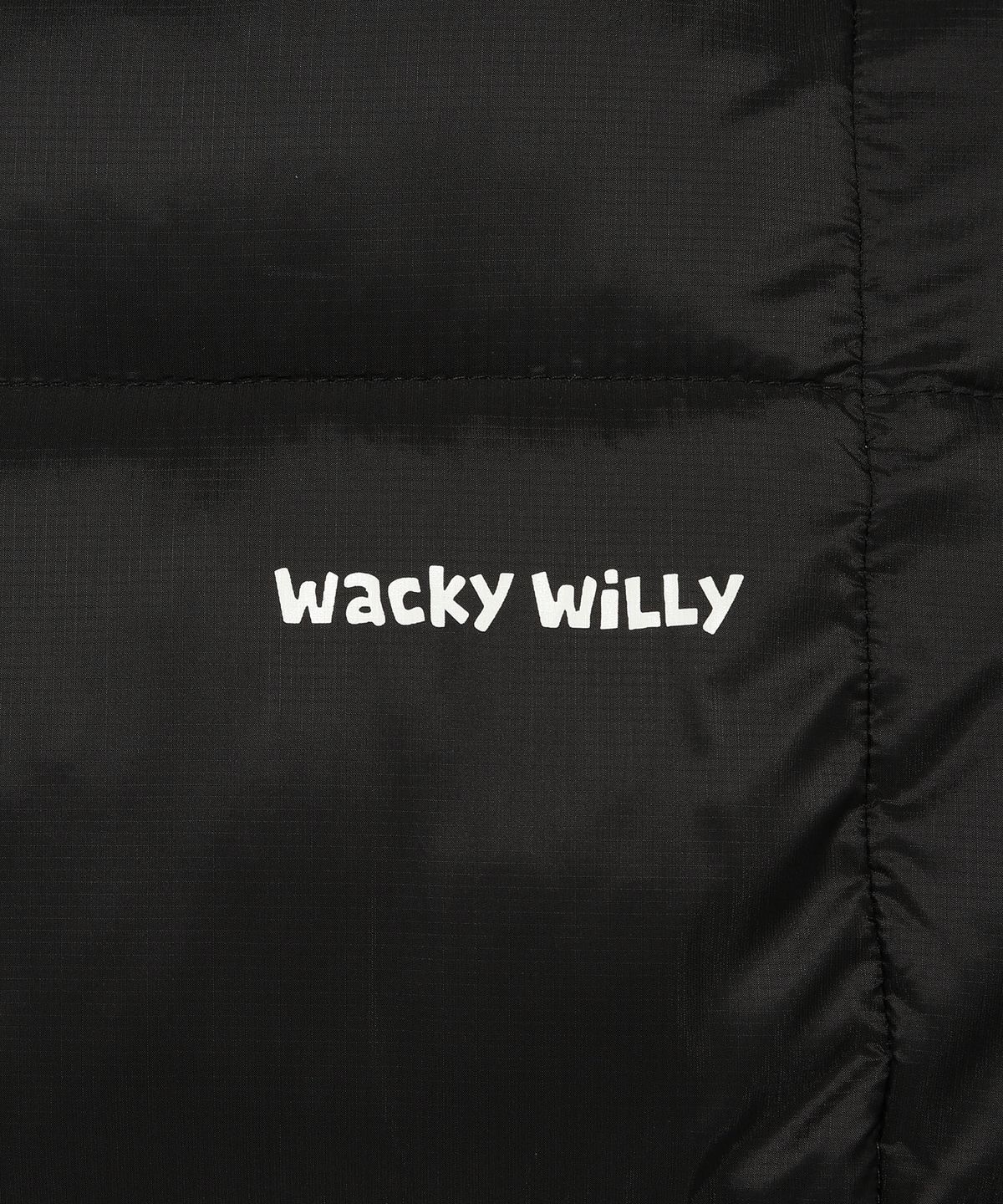 와키윌리(WACKY WILLY) 라이트 립스탑 패딩 점퍼 블랙