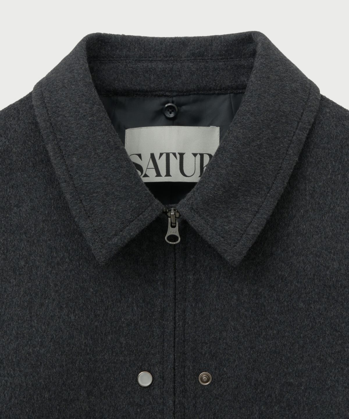 세터(SATUR) (W) 시어링 칼라 울 블렌드 자켓 차콜
