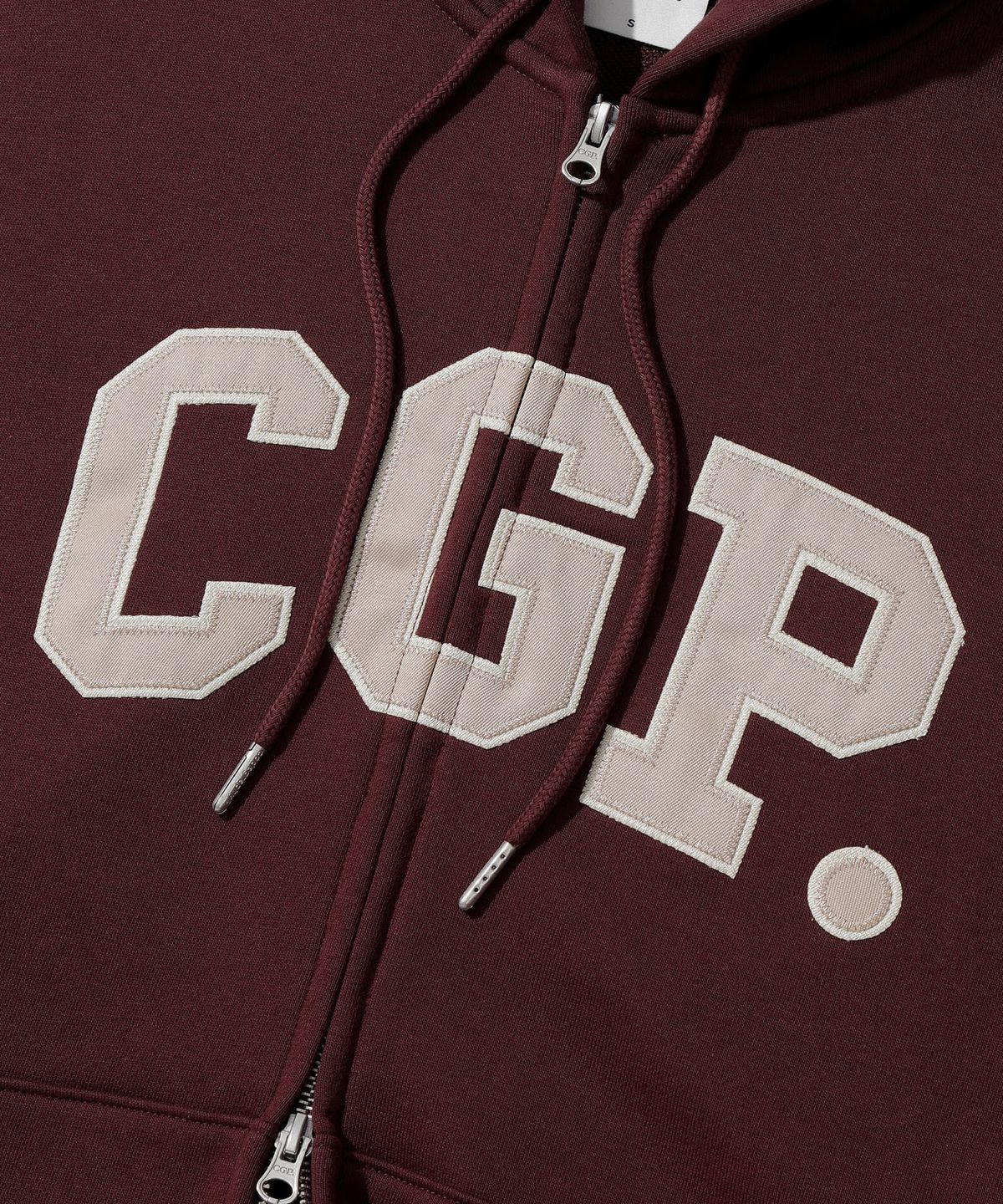 코드그라피(CGP) CGP 아치 로고 후드 집업_버건디