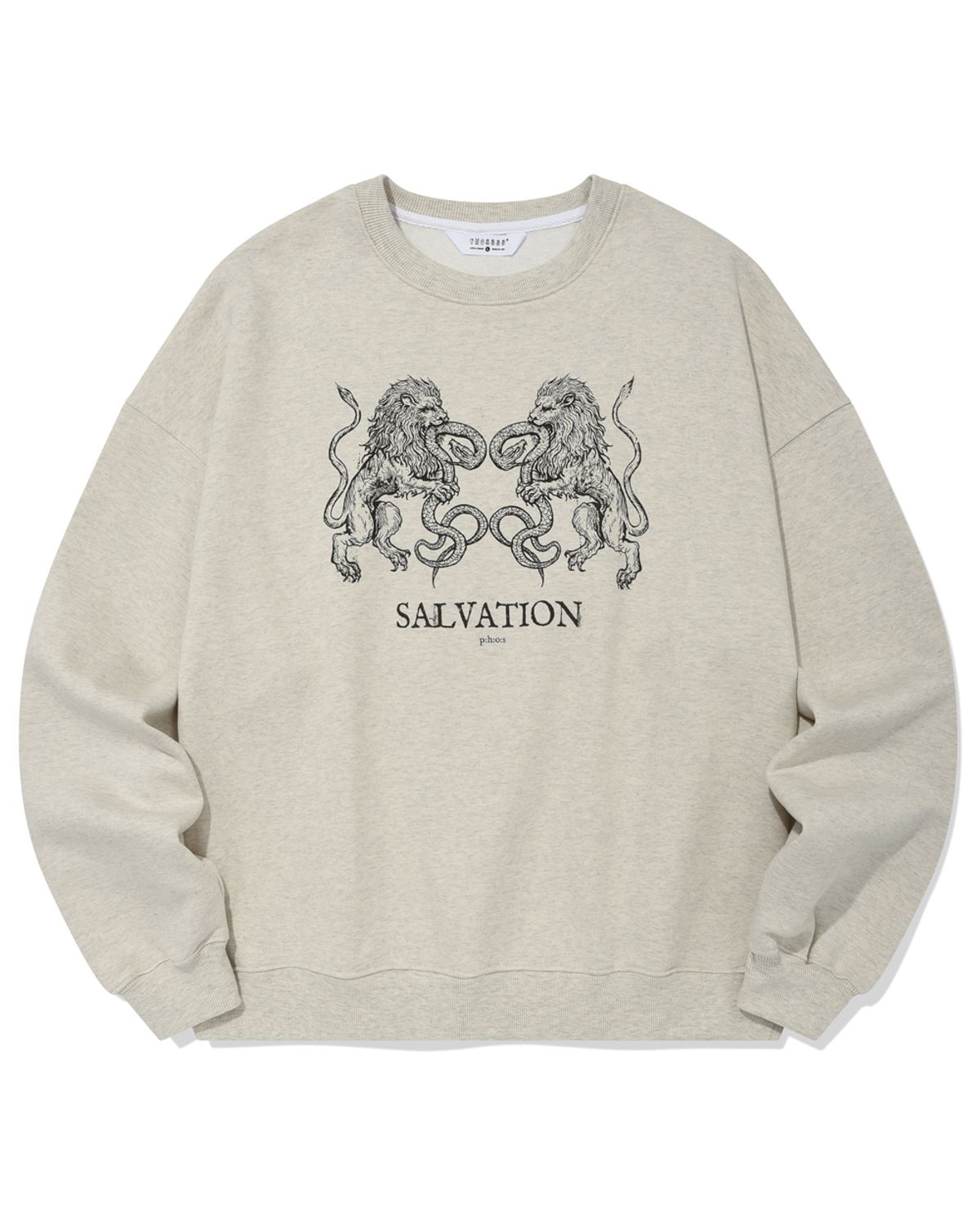 포스333(PHOS333) Salvation Lion Sweatshirt/Oatmeal