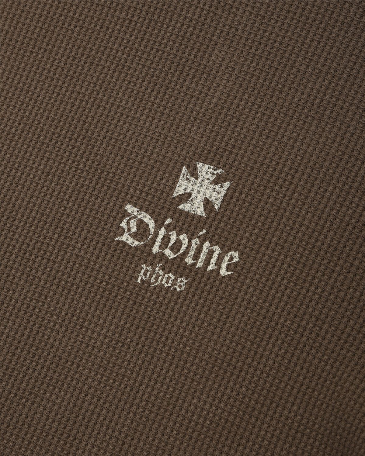 포스333(PHOS333) Divine Waffle Long Sleeved/Dark Brown