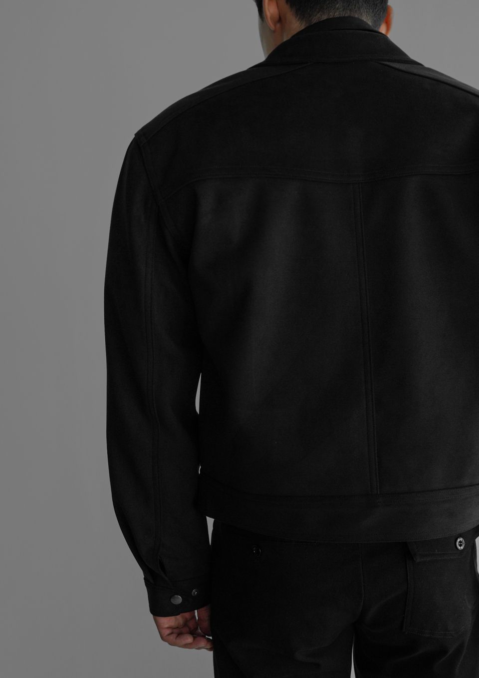 MUSINSA公式 | BOWLOW PRODUCT クロップスエードパネルジャケット