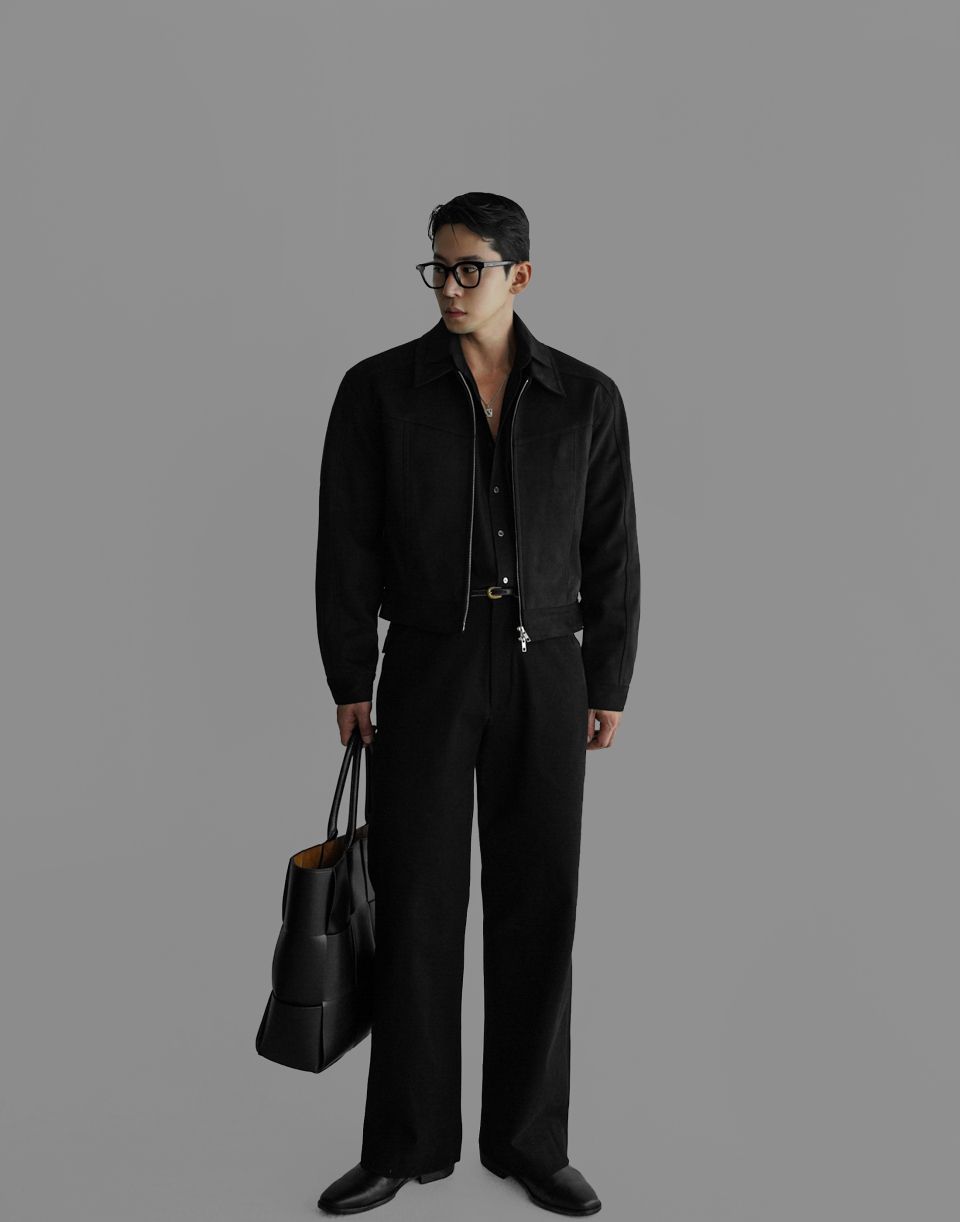 MUSINSA公式 | BOWLOW PRODUCT クロップスエードパネルジャケット