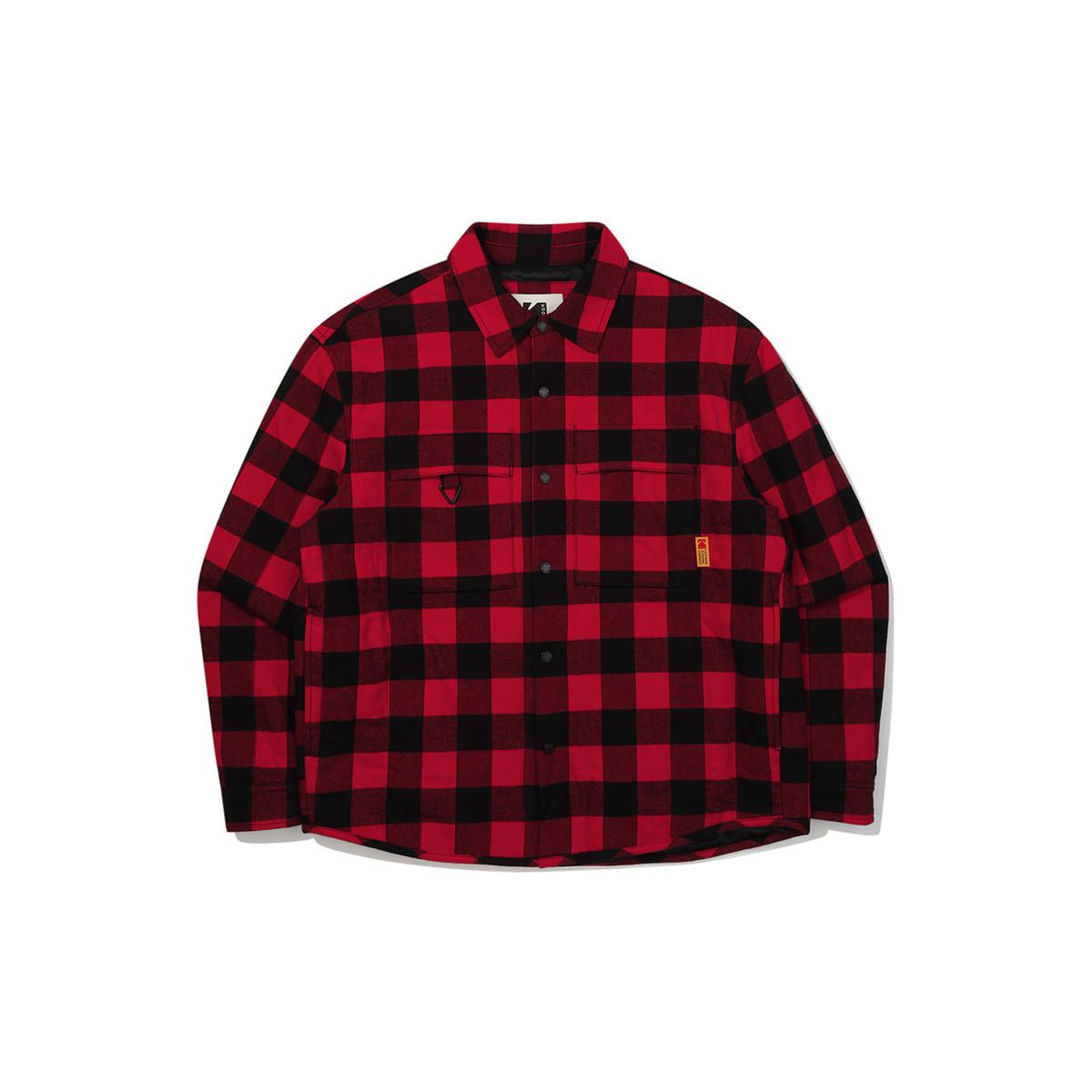 코닥(KODAK) 체크 패딩 셔켓 RED