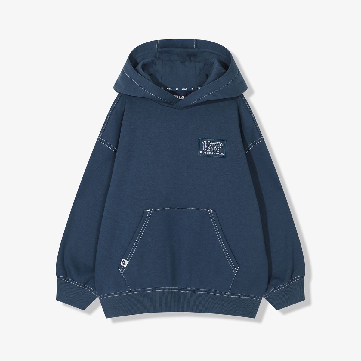 휠라 키즈(FILA KIDS) 스몰레터 후드 맨투맨