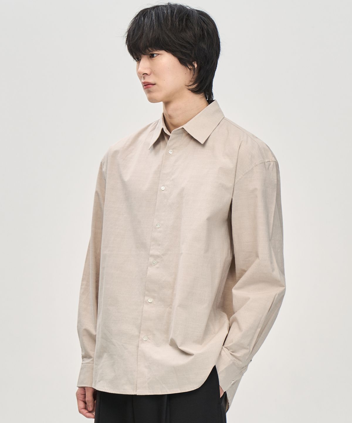 프레리(PRAIRIE) 컴포트 섀도우 스트라이프 셔츠 (BEIGE)