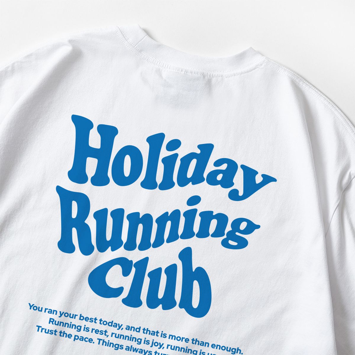 스플래시코드(SPLASHCODE) 반팔 티셔츠 화이트 - 홀리데이 러닝 클럽(Holiday Running Club)