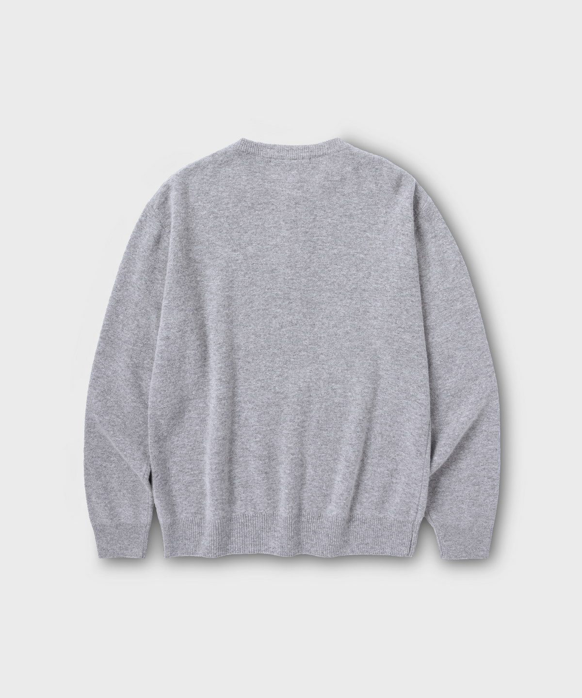 넌블랭크(NONBLANK) 파인 얀 데일리 헨리넥 니트_LIGHT GREY