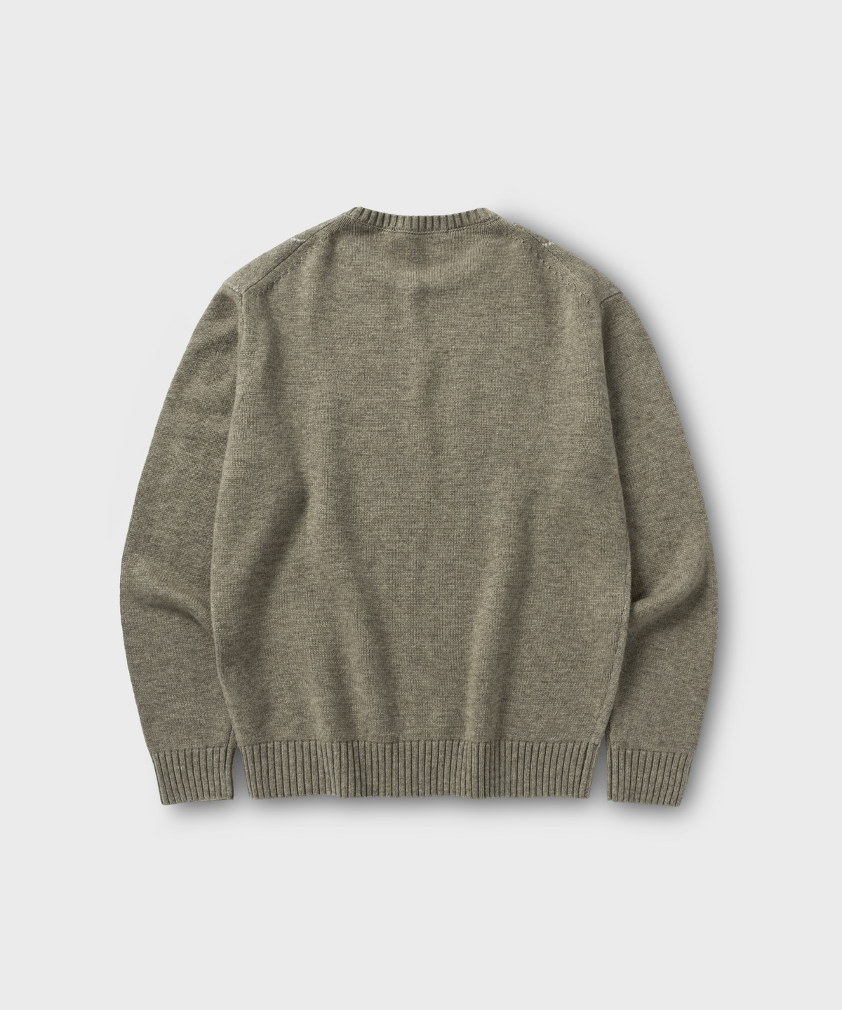 넌블랭크(NONBLANK) 아가일 패턴 크루넥 니트_KHAKI
