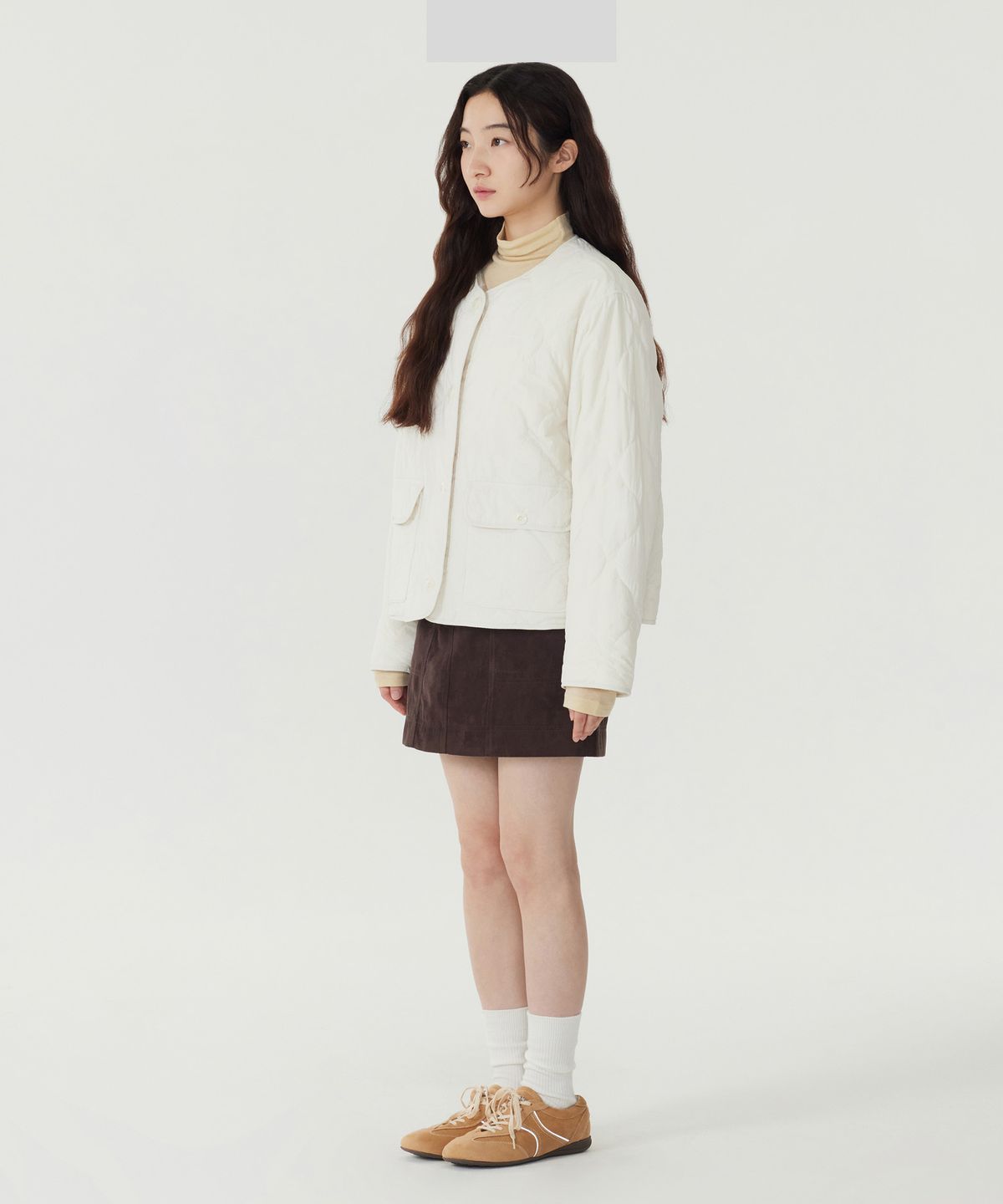 커버낫 우먼(COVERNAT WOMAN) 우먼 웜온 리버시블 플리스 퀼팅 자켓 (2Color)