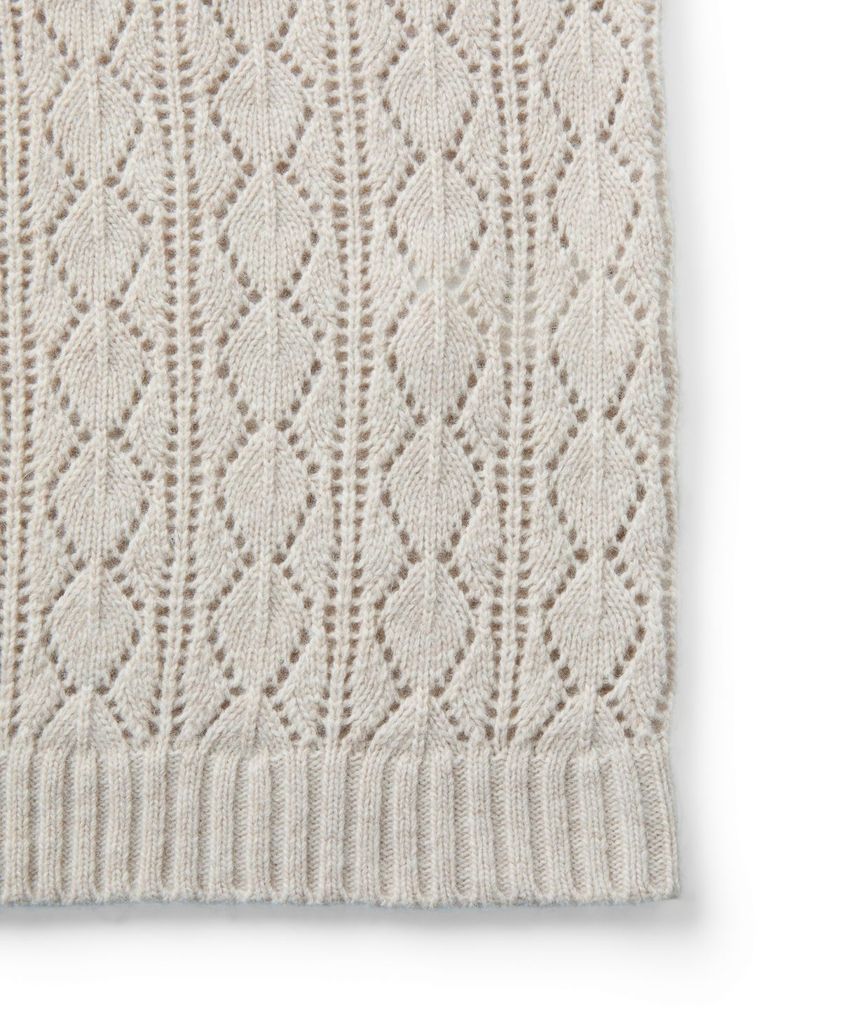 엠엠아이씨(MMIC) CASHMERE CROCHET CARDIGAN (BEIGE)