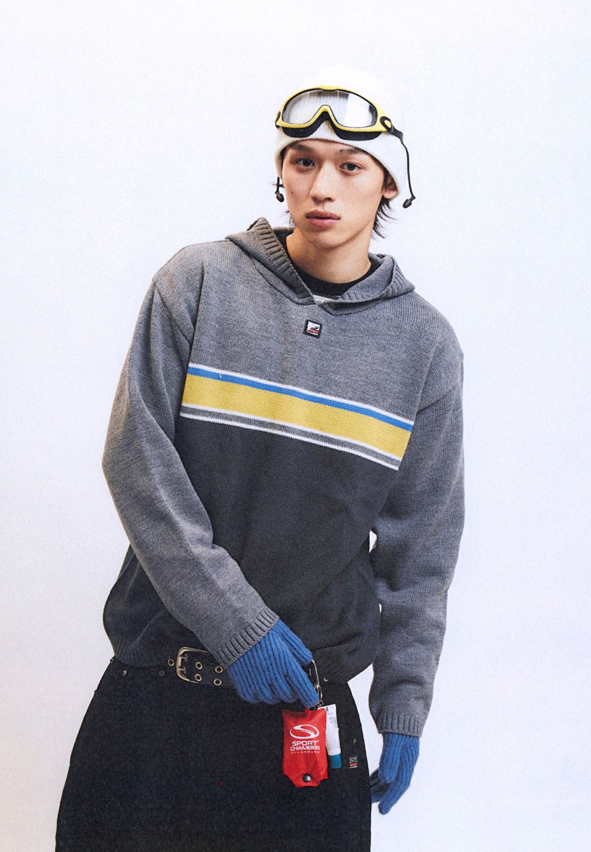 스포츠챔버(SPORT CHAMBER) SC 글라이드 니트 후디(차콜)