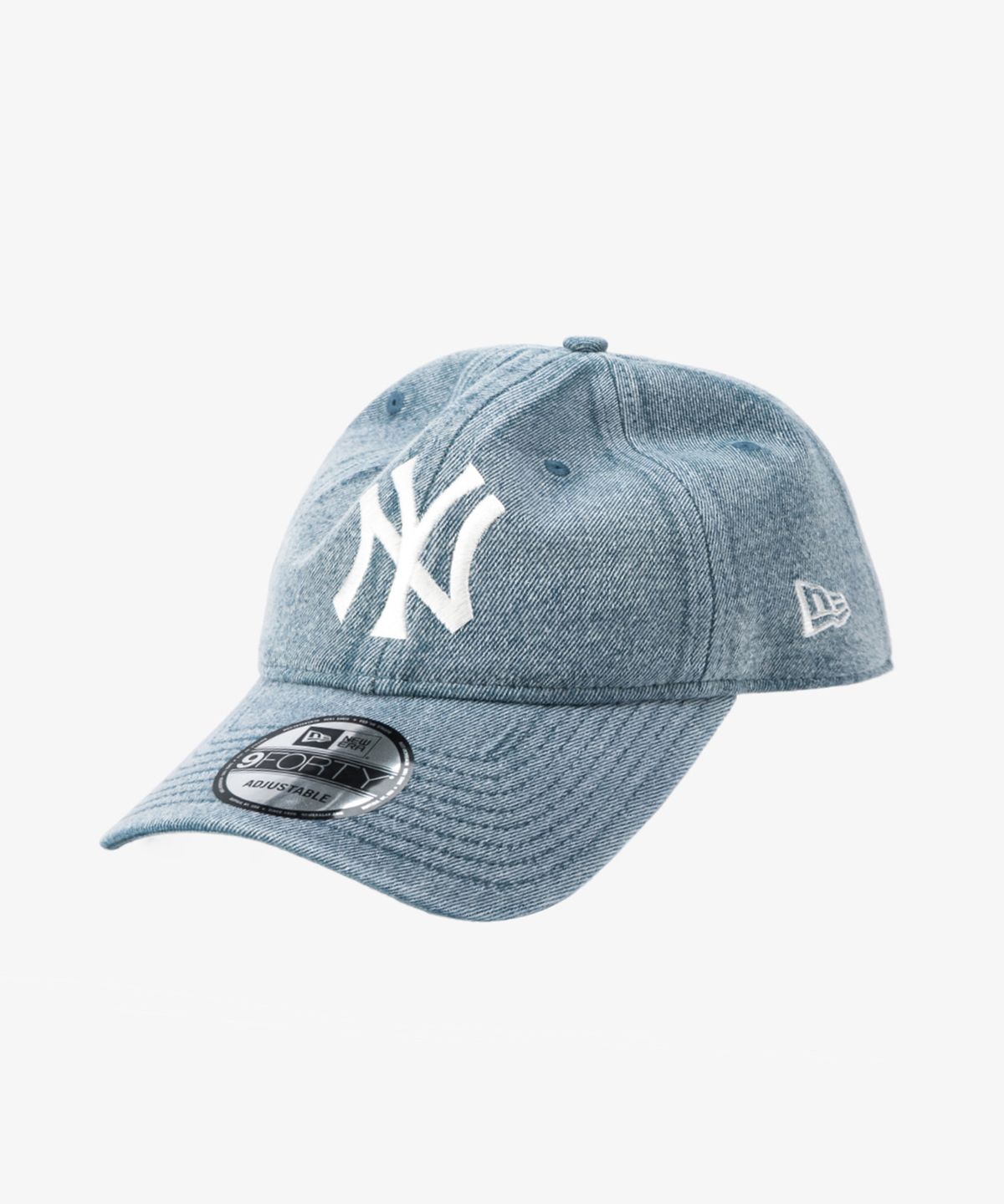 뉴에라(NEW ERA) MLB 뉴욕 양키스 스노우 워싱 데님 언스트럭쳐 볼캡 라이트 블루