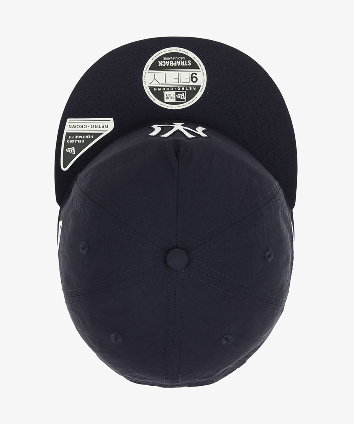 뉴에라(NEW ERA) MLB 뉴욕 양키스 체인 로고 A프레임 레트로 크라운 스트랩백 네이비