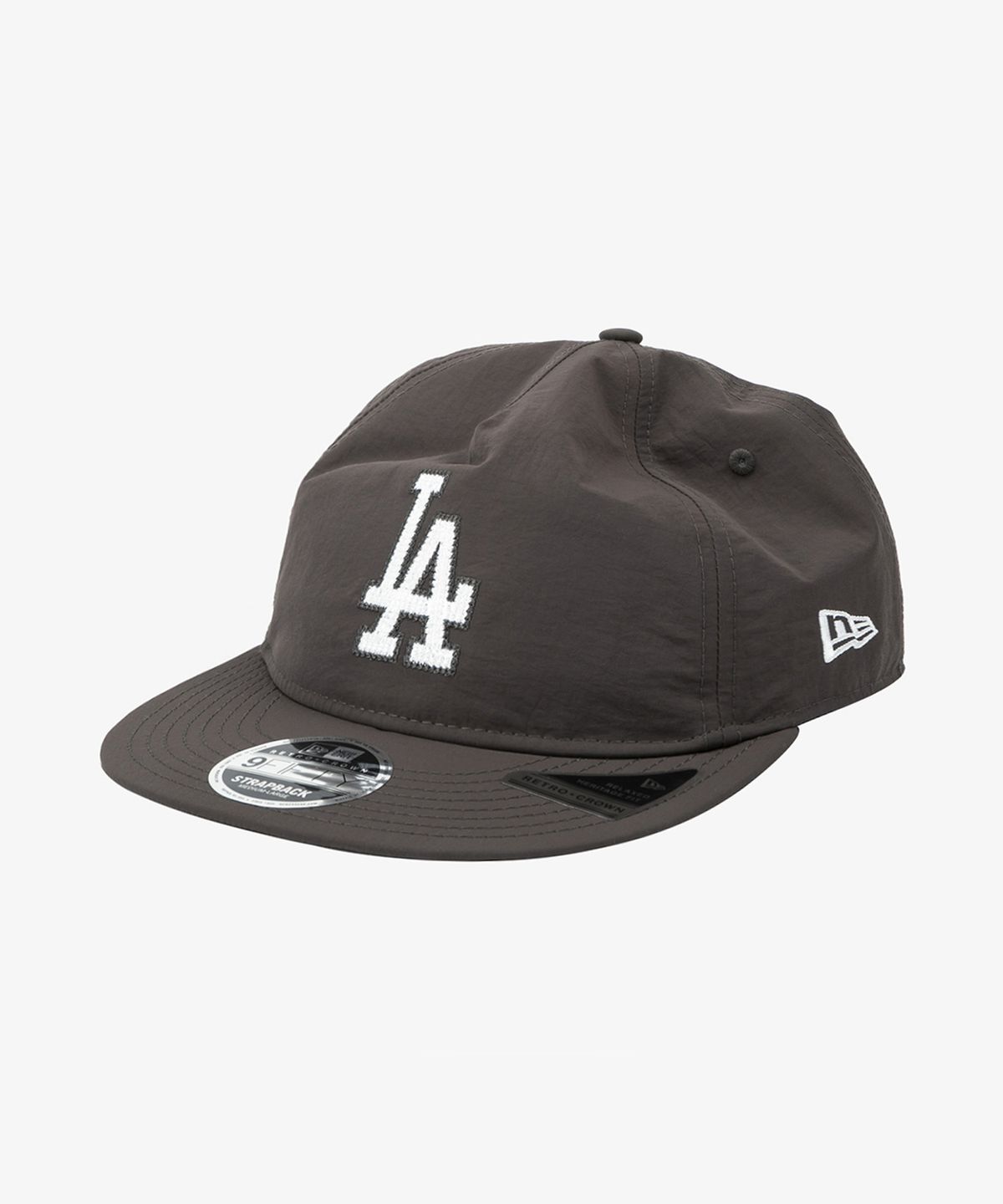 뉴에라(NEW ERA) MLB LA 다저스 체인 로고 A프레임 레트로 크라운 스트랩백 올리브