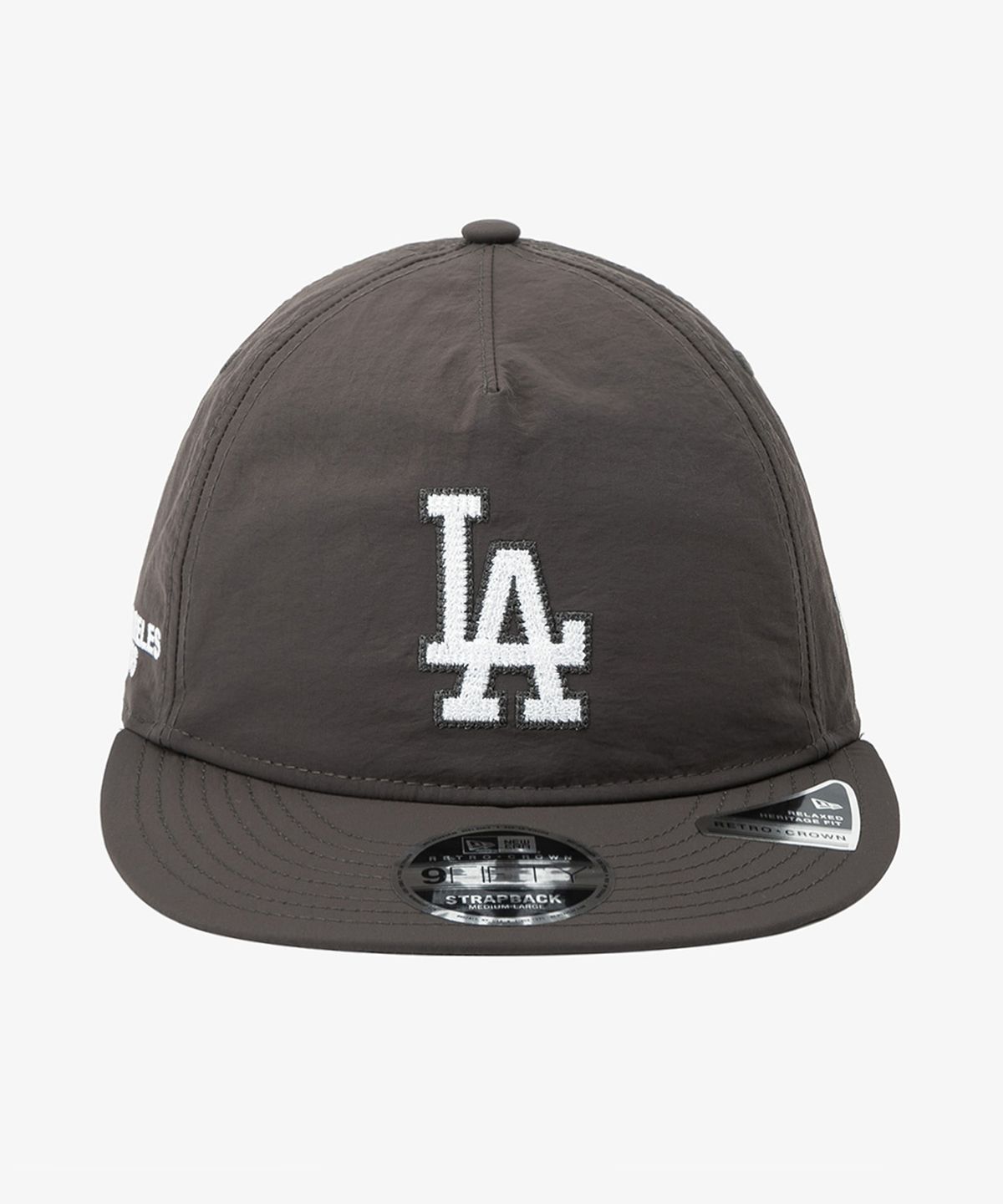 뉴에라(NEW ERA) MLB LA 다저스 체인 로고 A프레임 레트로 크라운 스트랩백 올리브