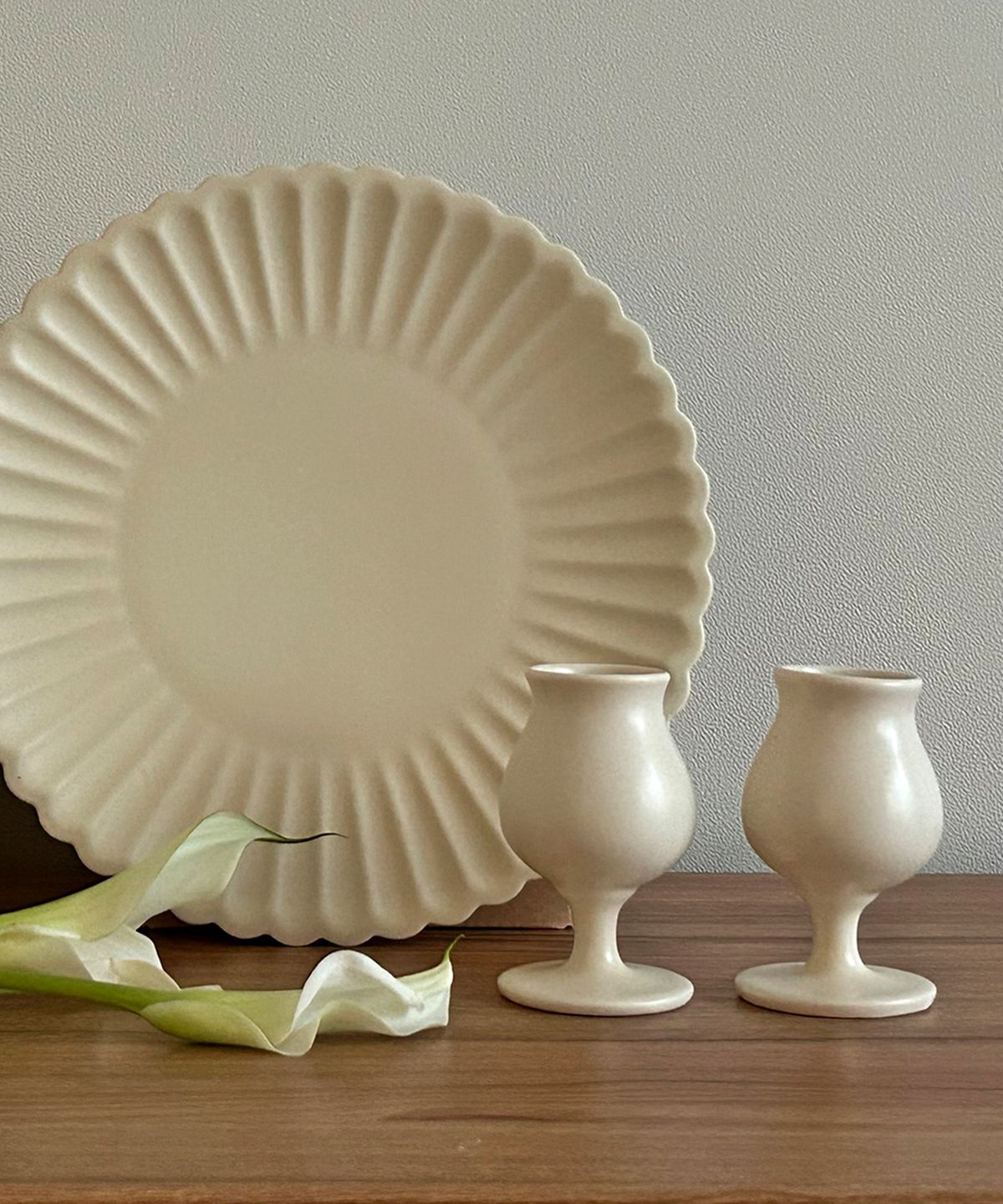 앨리건트 테이블(ELEGANT TABLE) 윤설 화 무광 홈술 4p선물세트 2color