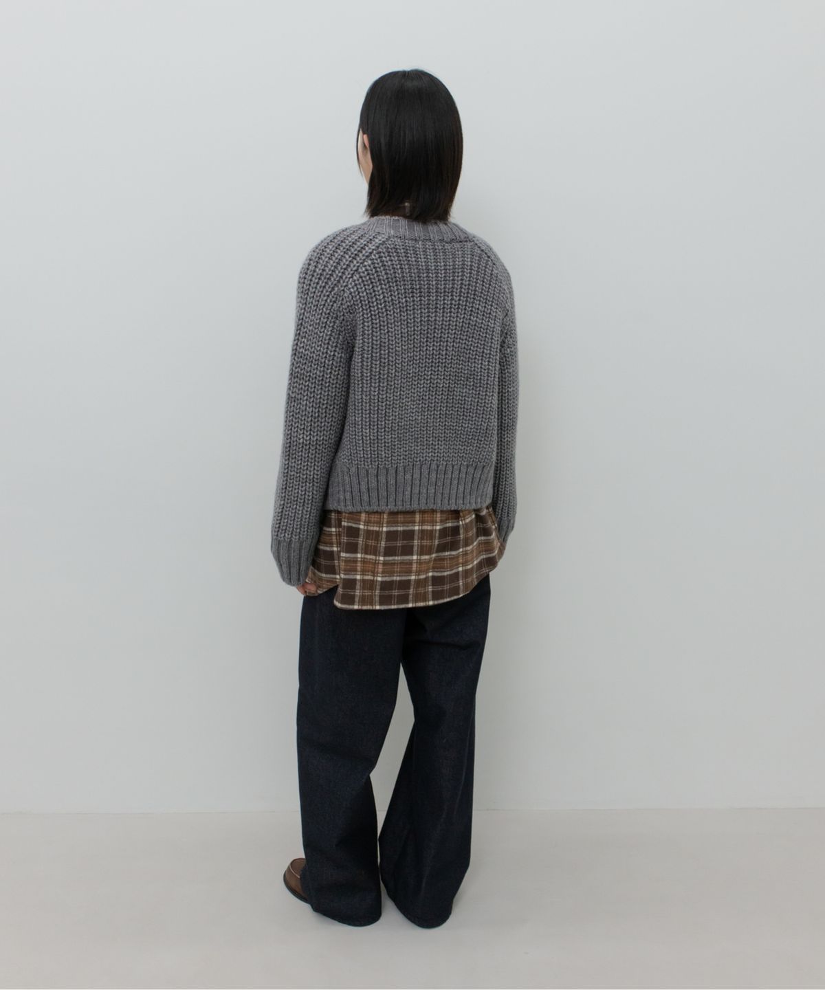 지비에이치 어패럴(GBH APPAREL) BULKY KNIT CARDIGAN / CHARCOAL