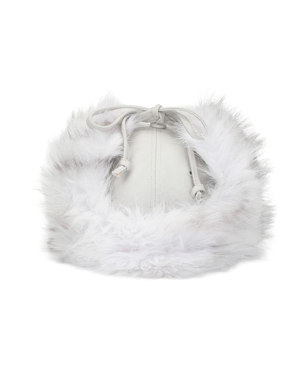 길라아카이브(GILAARCHIVE) FAUX FUR HOTFIX LOGO EARFLAP CAP_GREY