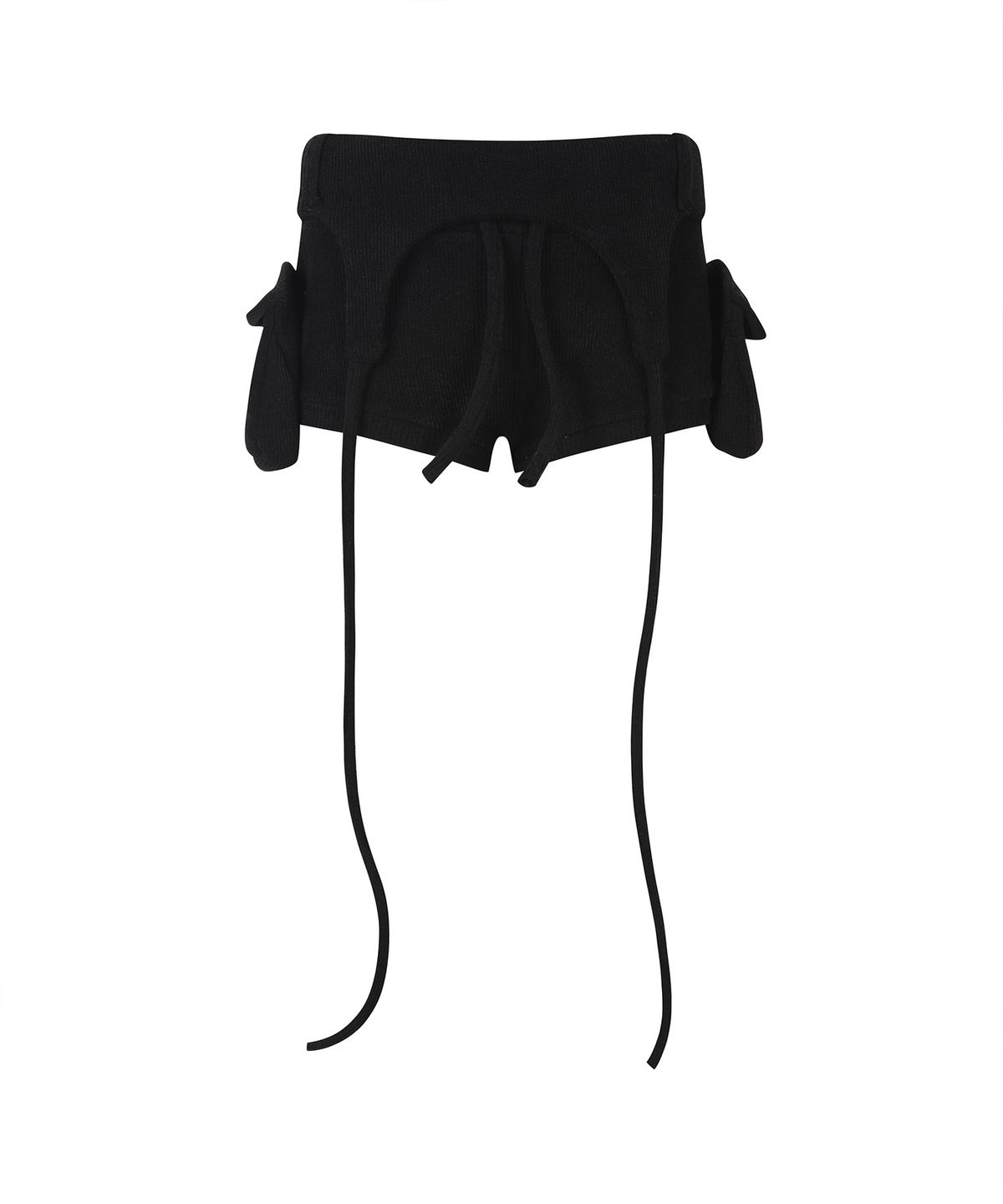 길라아카이브(GILAARCHIVE) BOLD LOGO POCKET KNIT SHORTS_BLACK