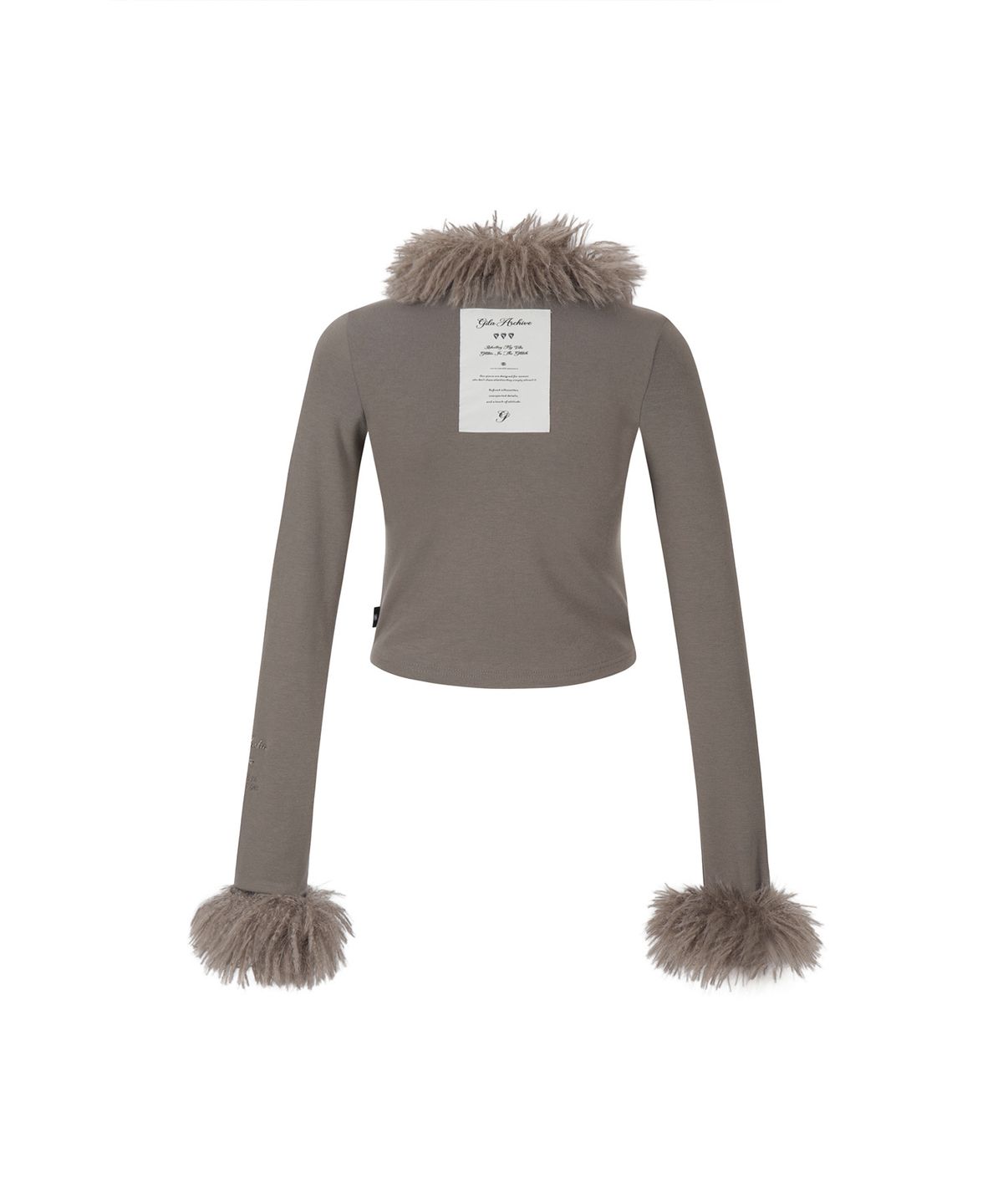 길라아카이브(GILAARCHIVE) FUR TRIMMING CARDIGAN_BEIGE