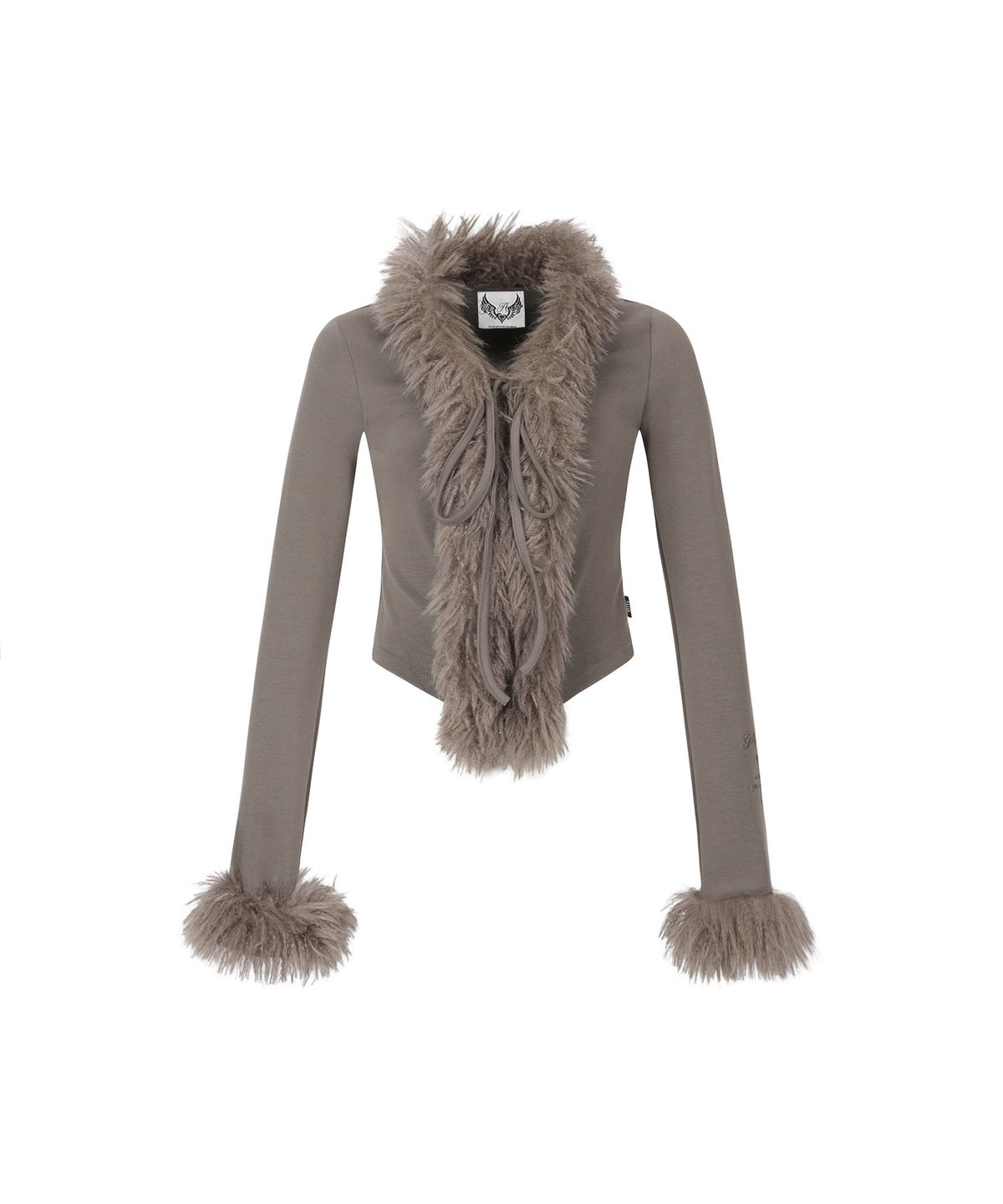 길라아카이브(GILAARCHIVE) FUR TRIMMING CARDIGAN_BEIGE