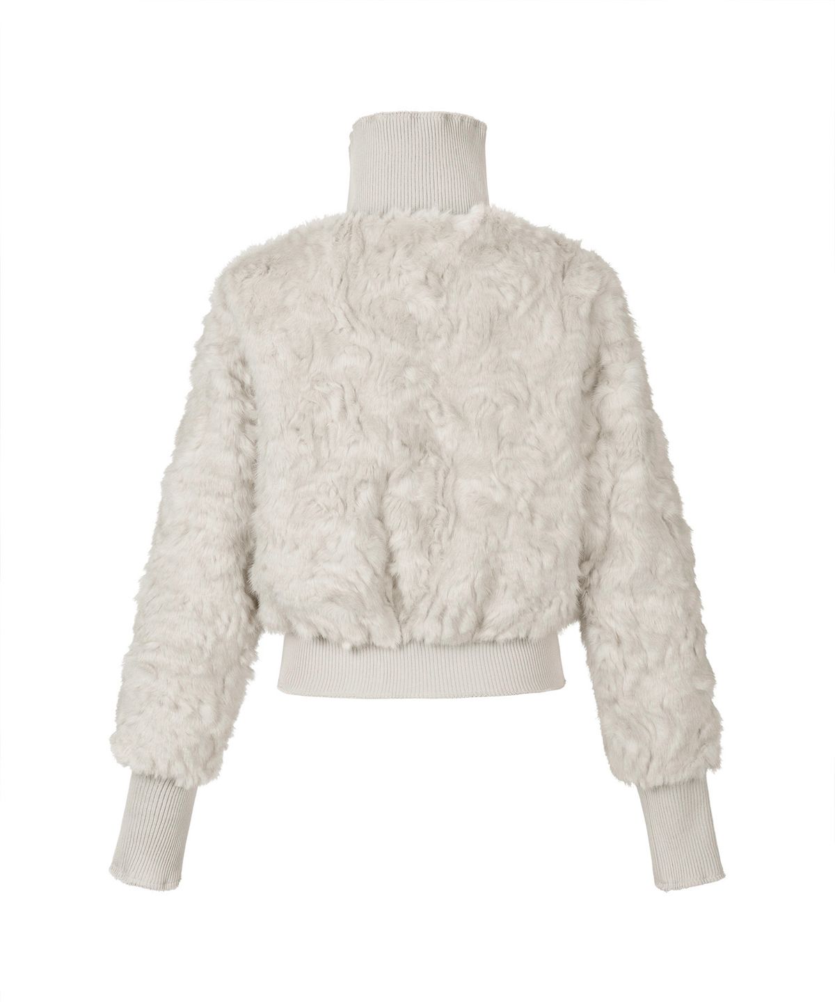 길라아카이브(GILAARCHIVE) FAUX FUR BELT ZIP JACKET_GREY