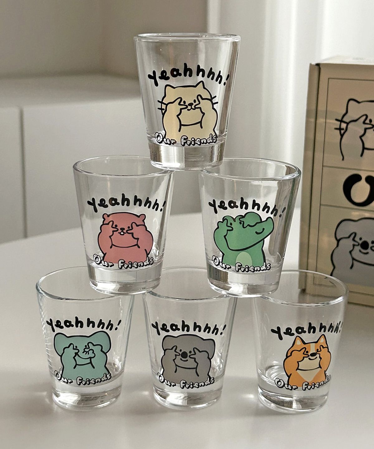 앨리건트 테이블(ELEGANT TABLE) 아워프렌즈 소주잔 6p세트