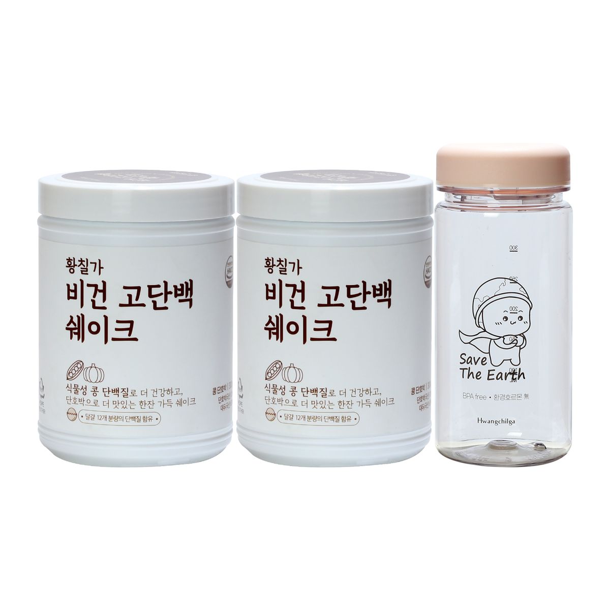 황칠가(HWANGCHILGA) 비건 고단백 쉐이크 선물세트(300g*2 + 쉐이크병)
