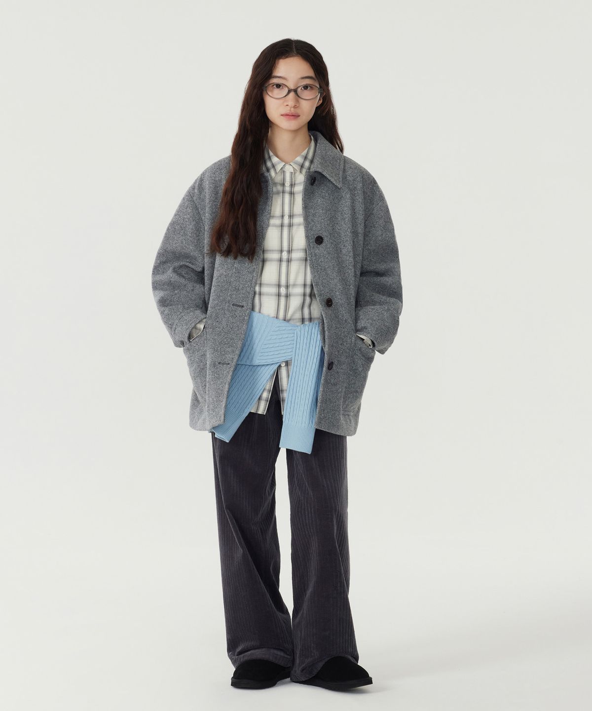 커버낫 우먼(COVERNAT WOMAN) 우먼 울 하프 코트 (2Color)