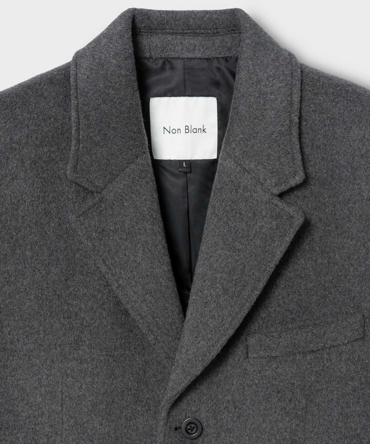넌블랭크(NONBLANK) 울 캐시미어 블렌드 3BTN 자켓_MEDIUM GREY