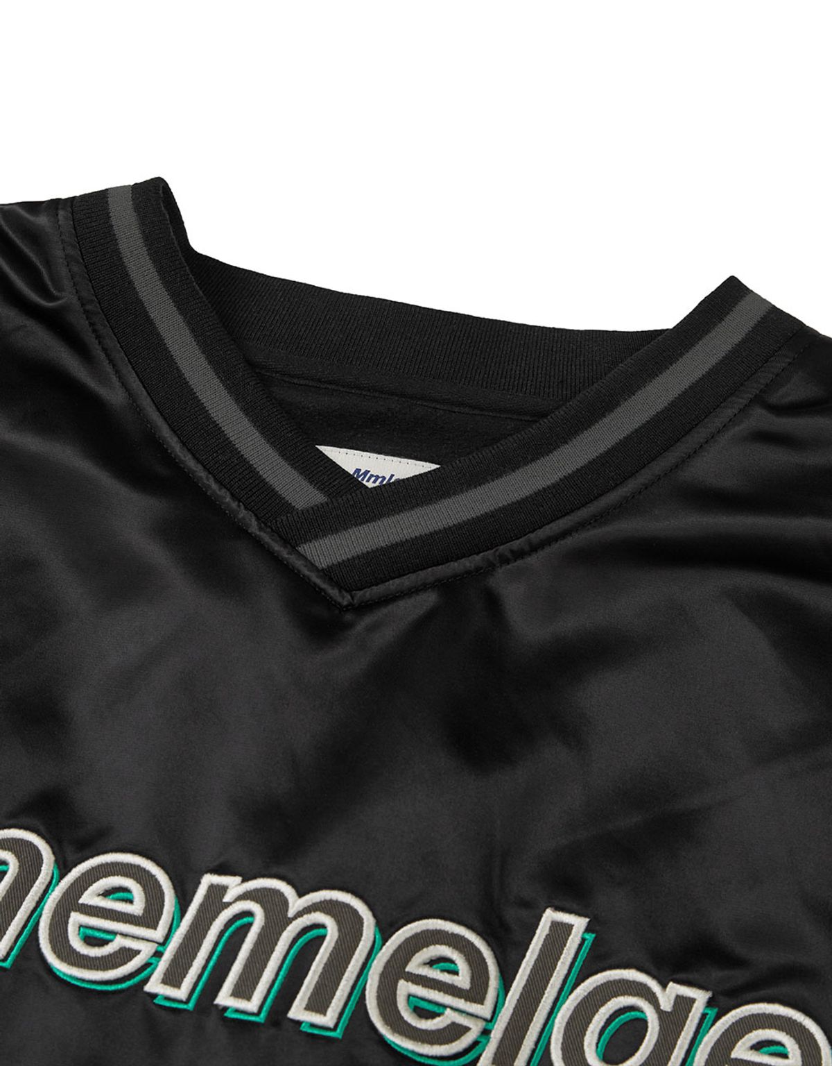 엠엠엘지(MMLG) [Mmlg] EM SATIN SPORTS PULLOVER (BLACK)