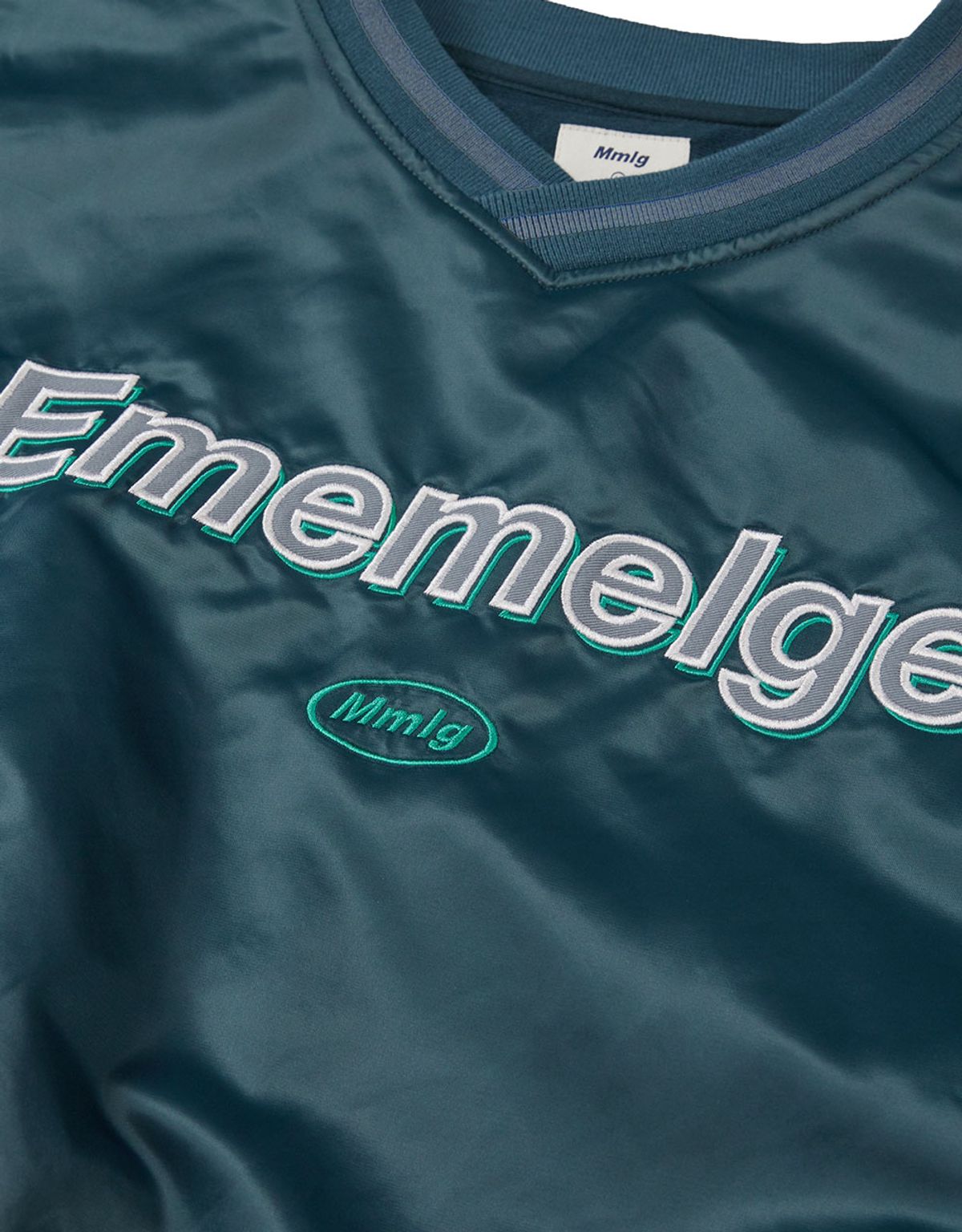 엠엠엘지(MMLG) [Mmlg] EM SATIN SPORTS PULLOVER (DEEP TURQUOISE)